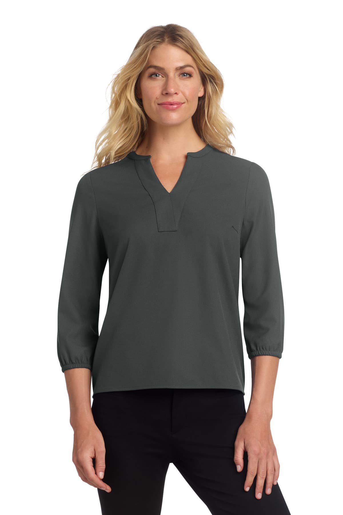 Mercer+Mettle ® Women's Stretch Crepe 3/4-Sleeve Blouse MM2011 thumbnail 2