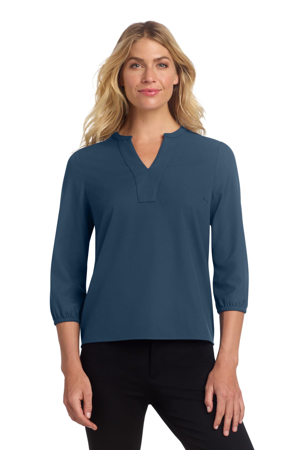 Mercer+Mettle ® Women's Stretch Crepe 3/4-Sleeve Blouse MM2011 thumbnail 4