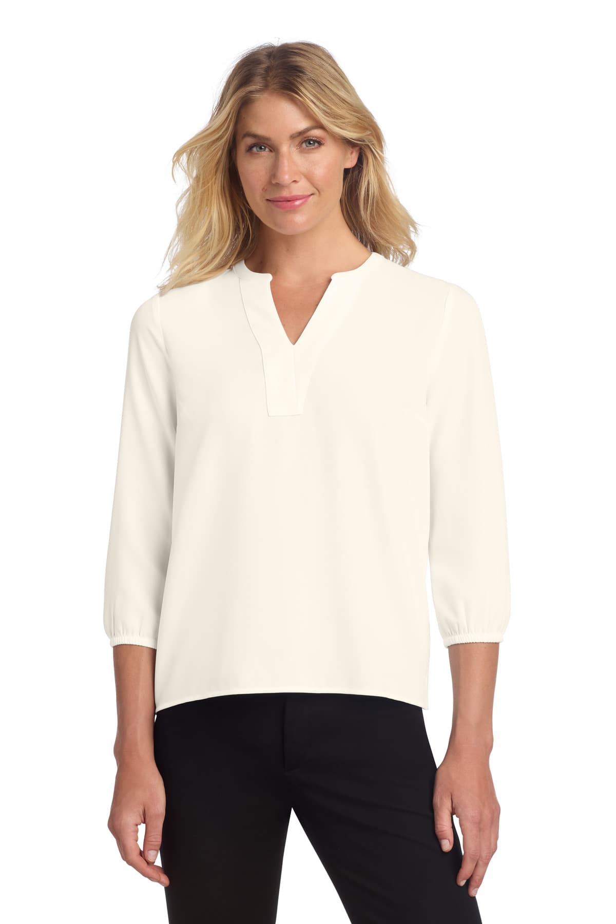 Mercer+Mettle ® Women's Stretch Crepe 3/4-Sleeve Blouse MM2011 thumbnail 5