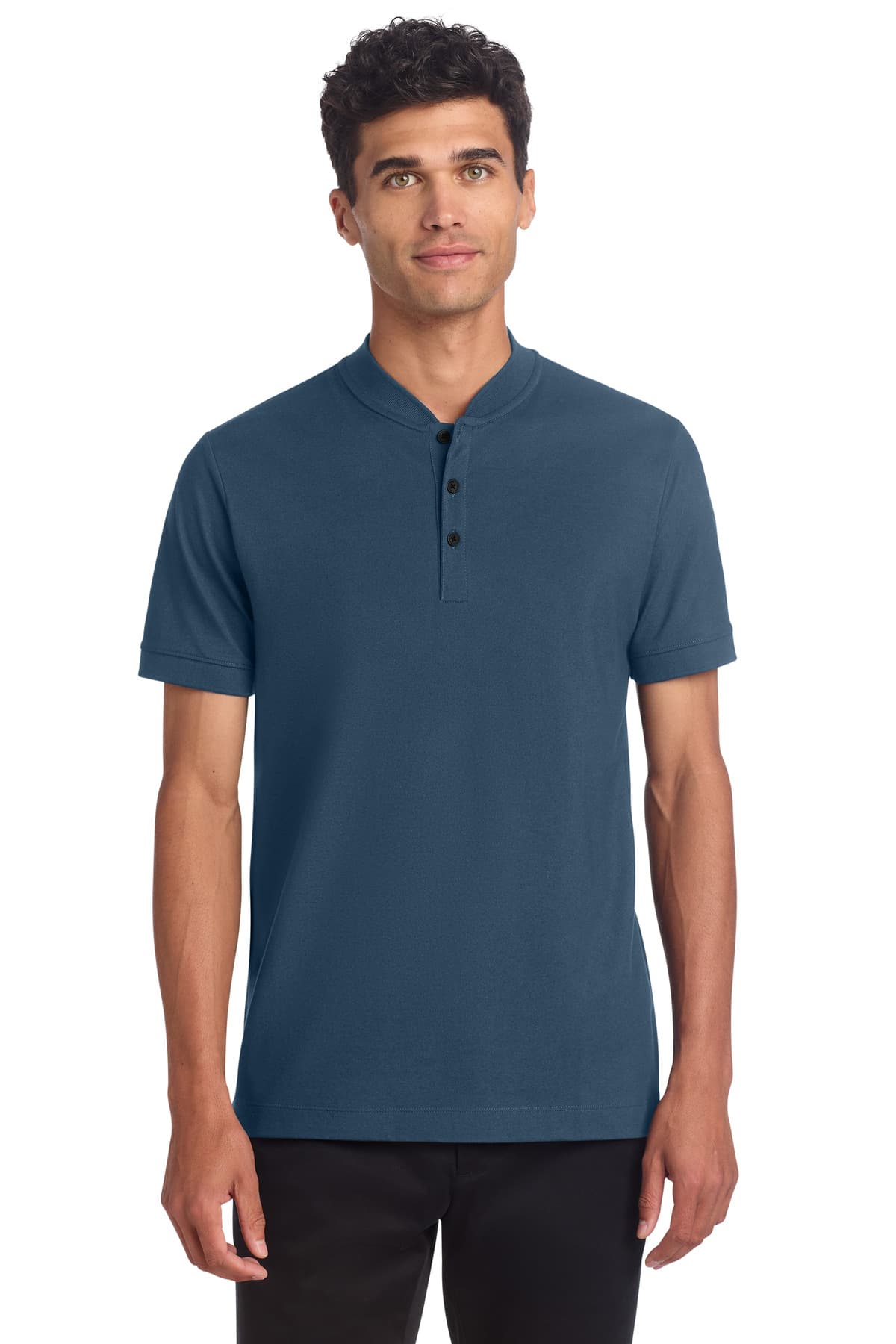 Mercer+Mettle ® Stretch Pique Henley MM1008 thumbnail 5