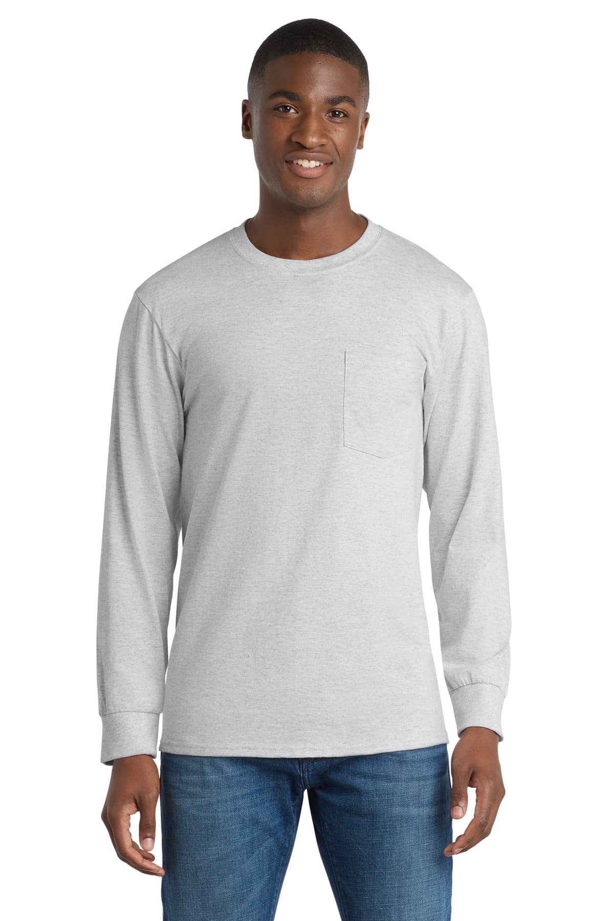 Port & Co  Tall Long Sleeve Essential Pocket Tee. PC61LSPT thumbnail 3