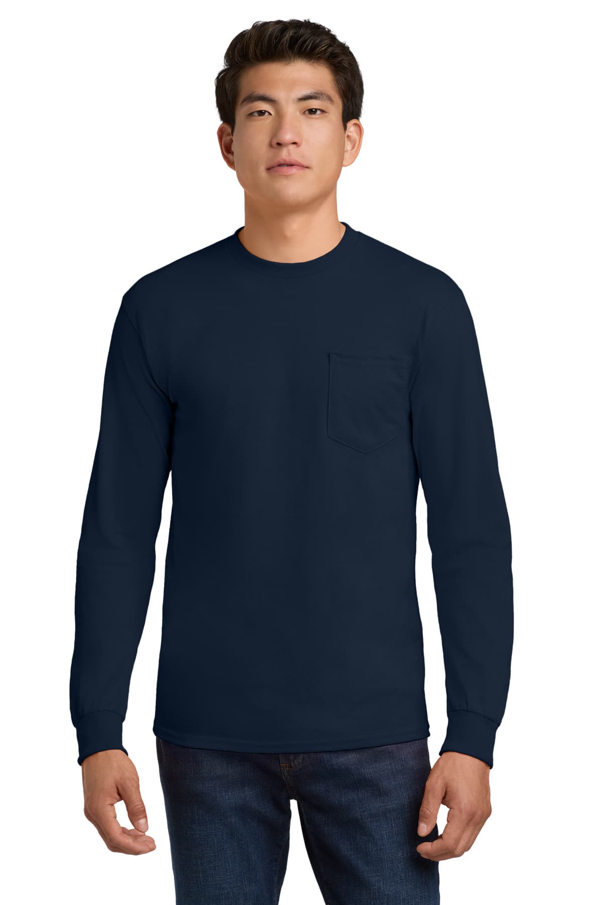 Gildan ® - Ultra Cotton ® 100% US Cotton Long Sleeve T-Shirt with Pocket. 2410 thumbnail 3