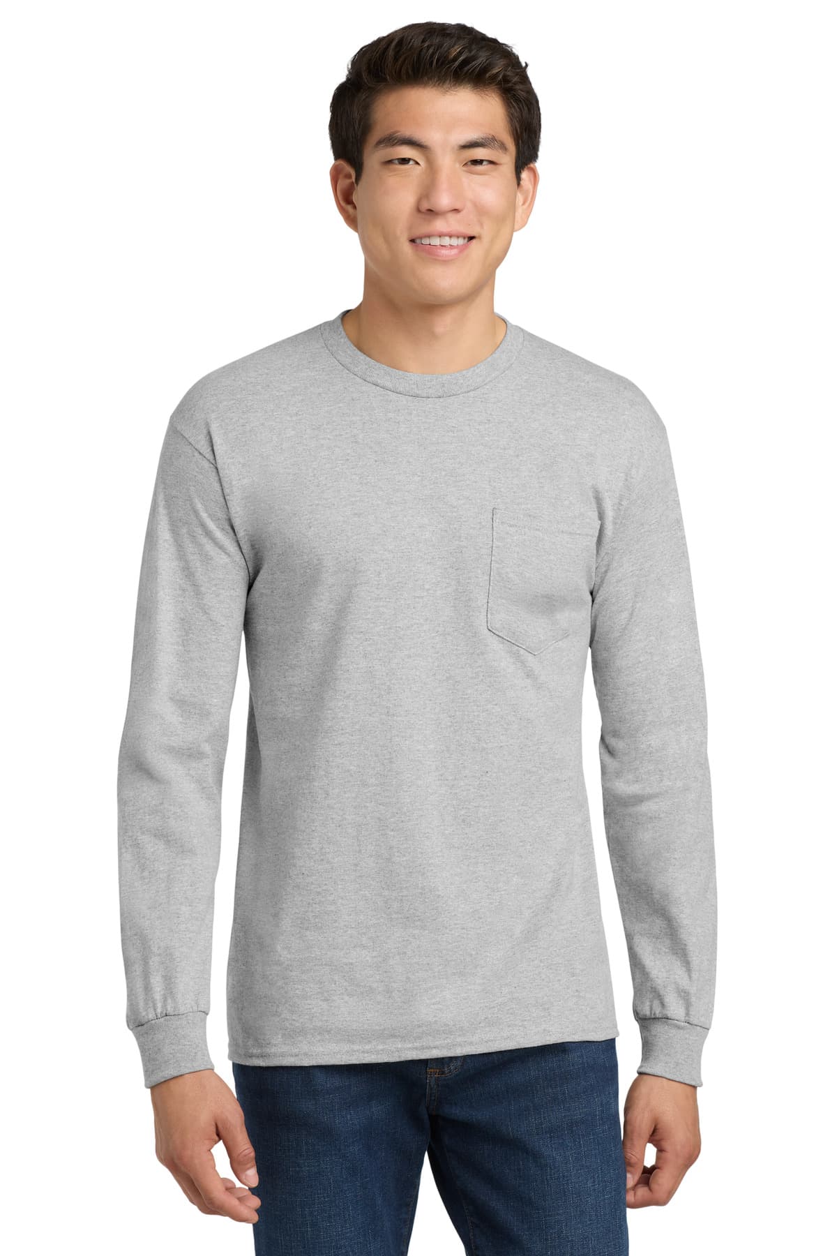 Gildan ® - Ultra Cotton ® 100% US Cotton Long Sleeve T-Shirt with Pocket. 2410 thumbnail 5