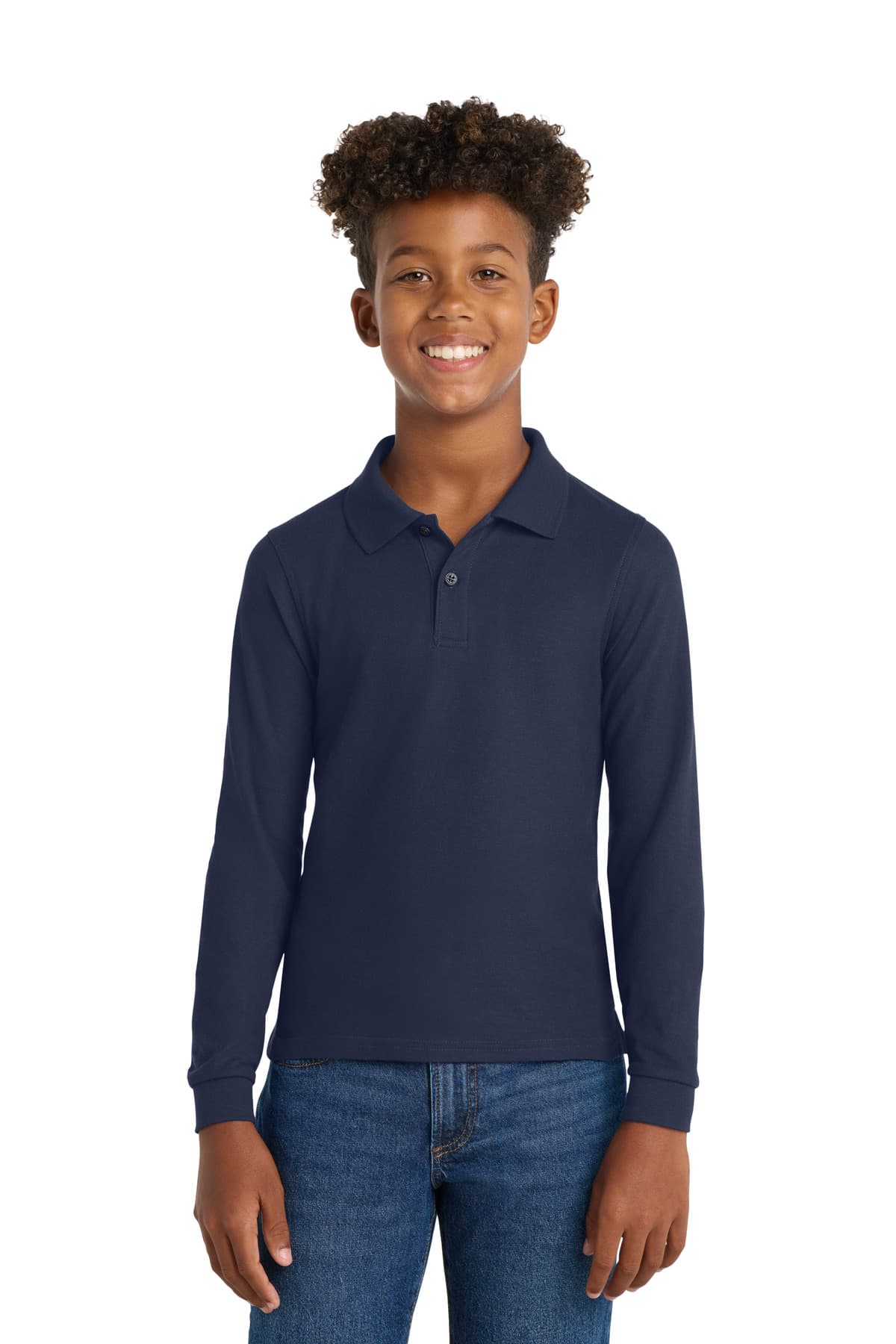 Port Authority ® Youth Long Sleeve Silk Touch Polo. Y500LS thumbnail 4
