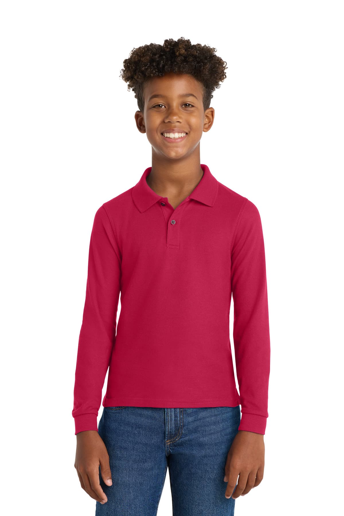 Port Authority ® Youth Long Sleeve Silk Touch Polo. Y500LS thumbnail 5