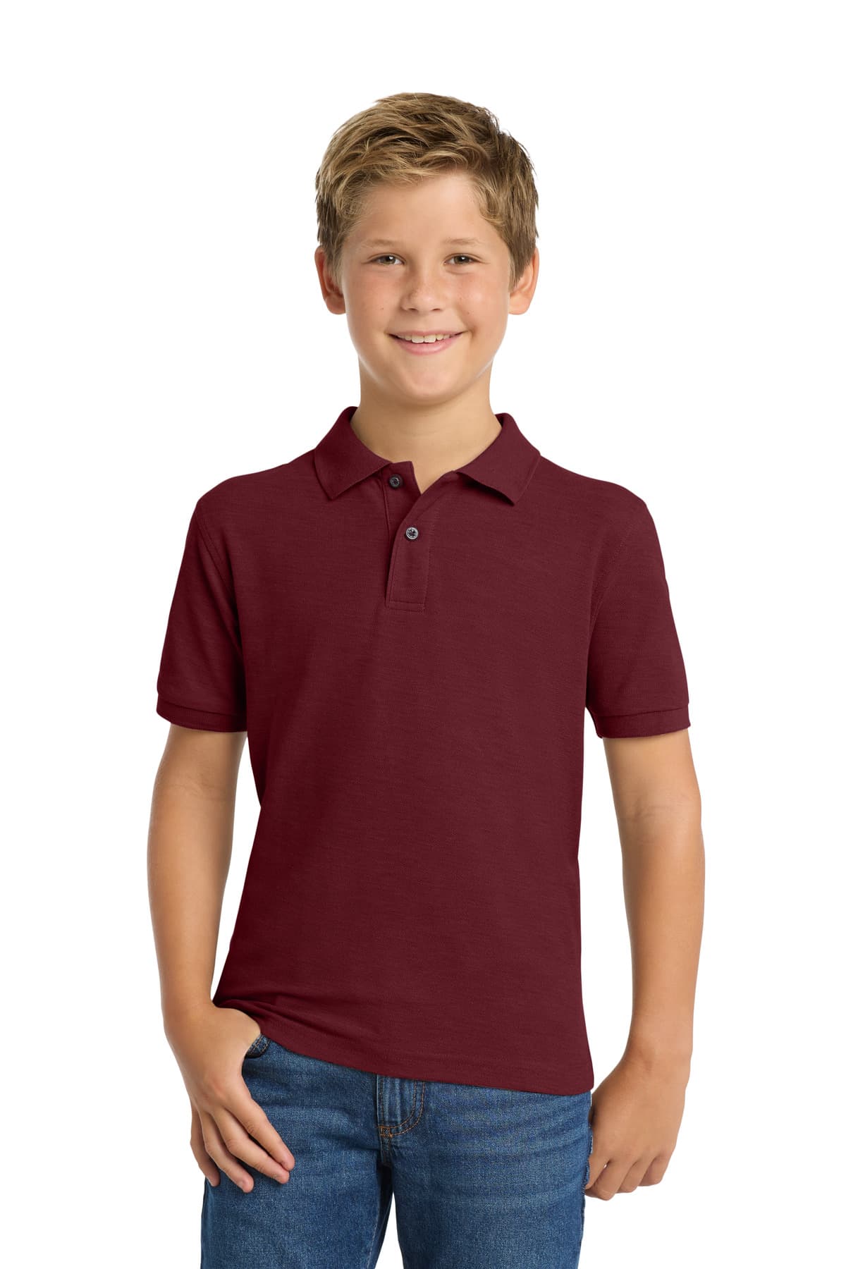 Port Authority ® Youth Silk Touch Polo. Y500 thumbnail 4