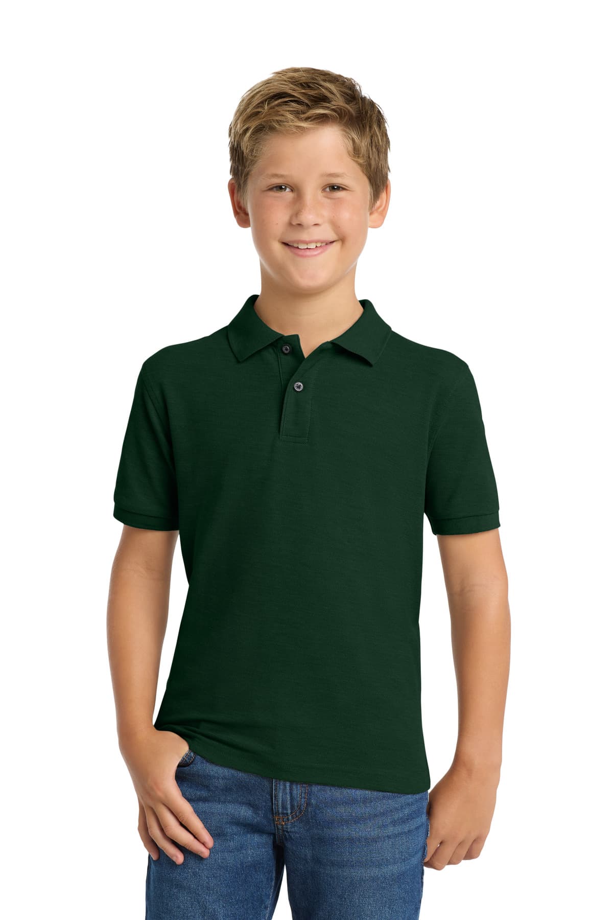 Port Authority ® Youth Silk Touch Polo. Y500 thumbnail 3