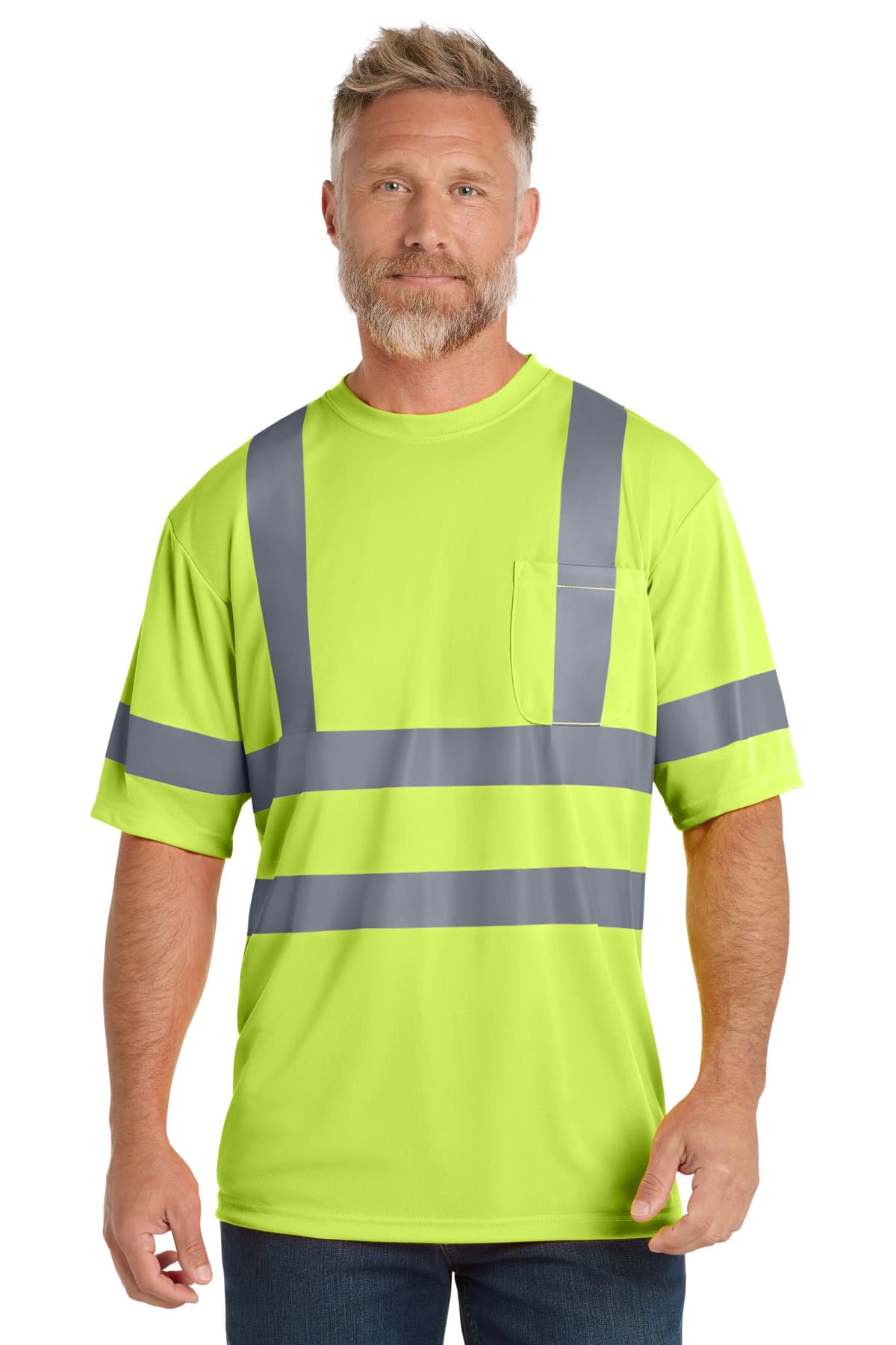 CornerStone ® - ANSI 107 Class 3 Short Sleeve Snag-Resistant Reflective T-Shirt. CS408 thumbnail 3
