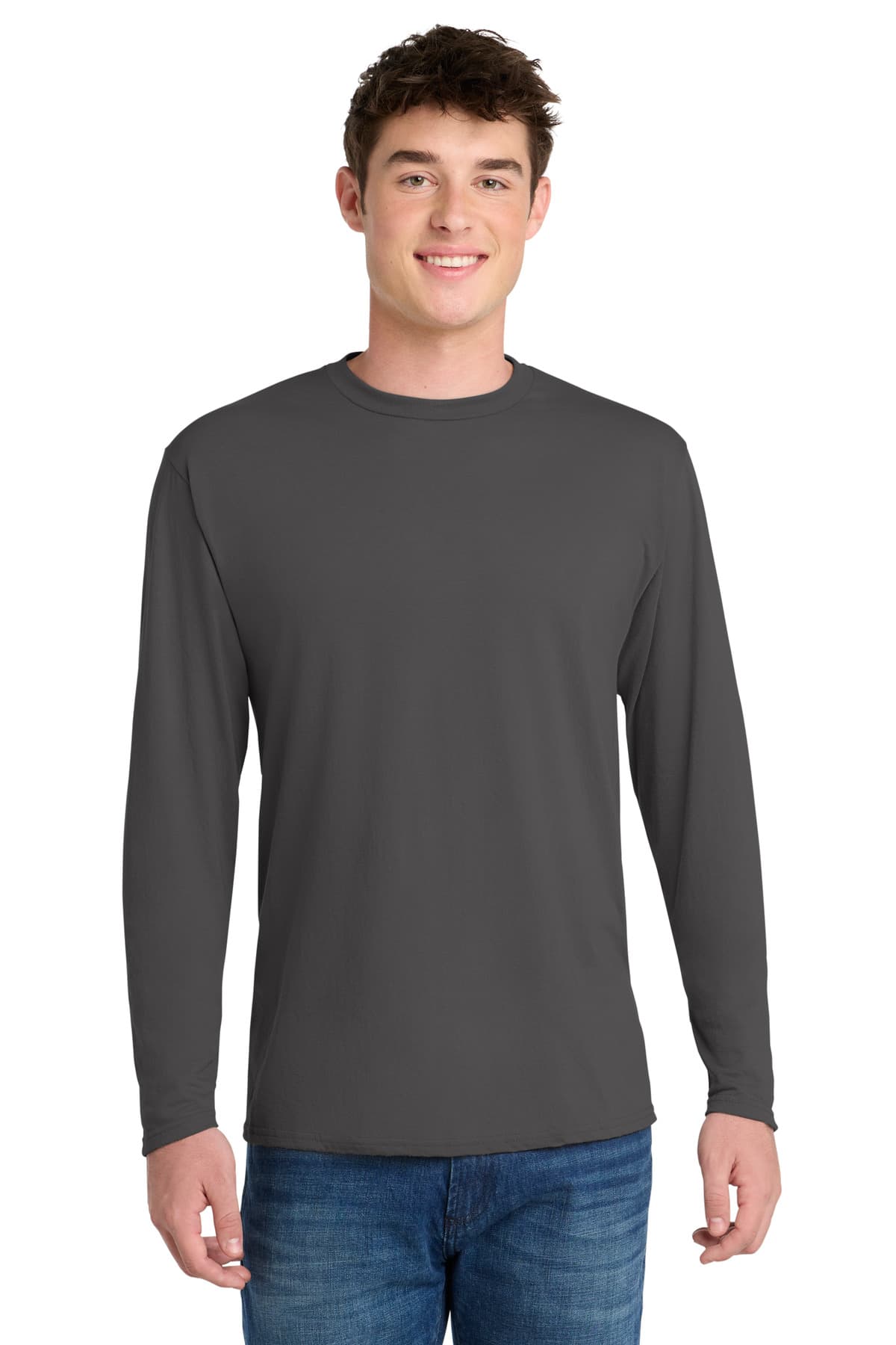 Port & Co  Long Sleeve Performance Blend Tee. PC381LS thumbnail 2