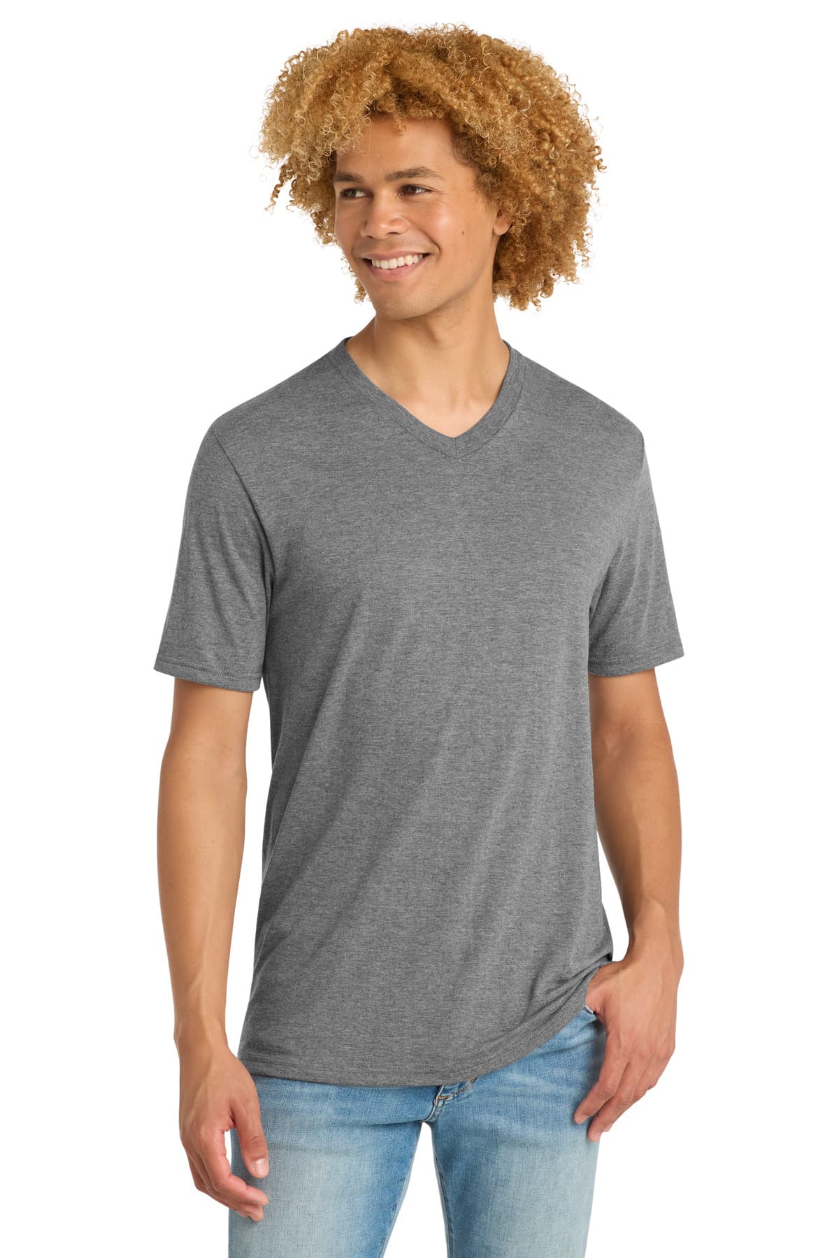 District ® Perfect Tri ® V-Neck Tee. DT1350 thumbnail 4