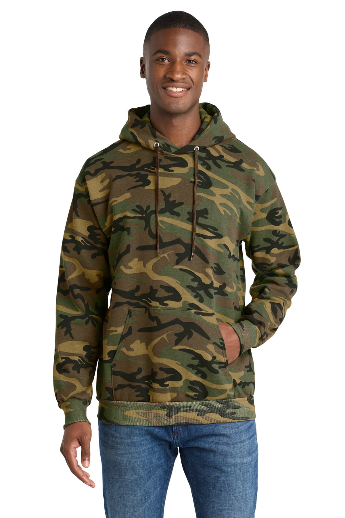 Port & Co  Core Fleece Camo Pullover Hooded Sweatshirt. PC78HC thumbnail 3