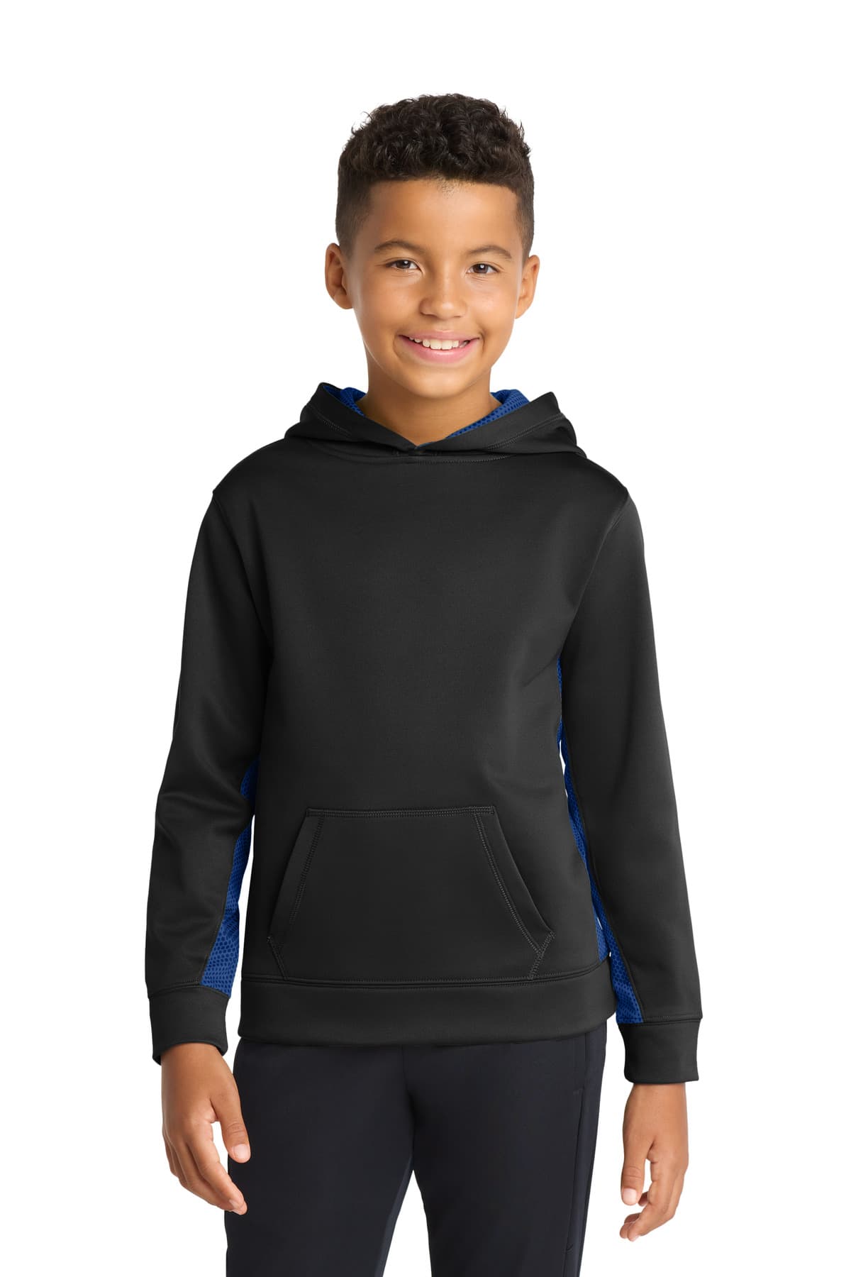Sport-Tek ® Youth Sport-Wick ® CamoHex Fleece Colorblock Hooded Pullover. YST239 thumbnail 5