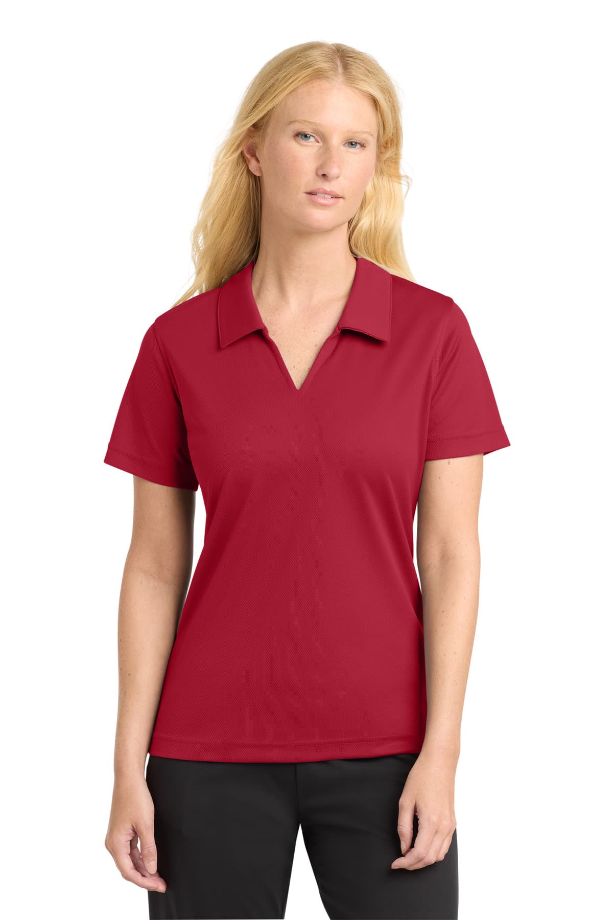Sport-Tek ® Women's Dri-Mesh ® V-Neck Polo. L469 thumbnail 4