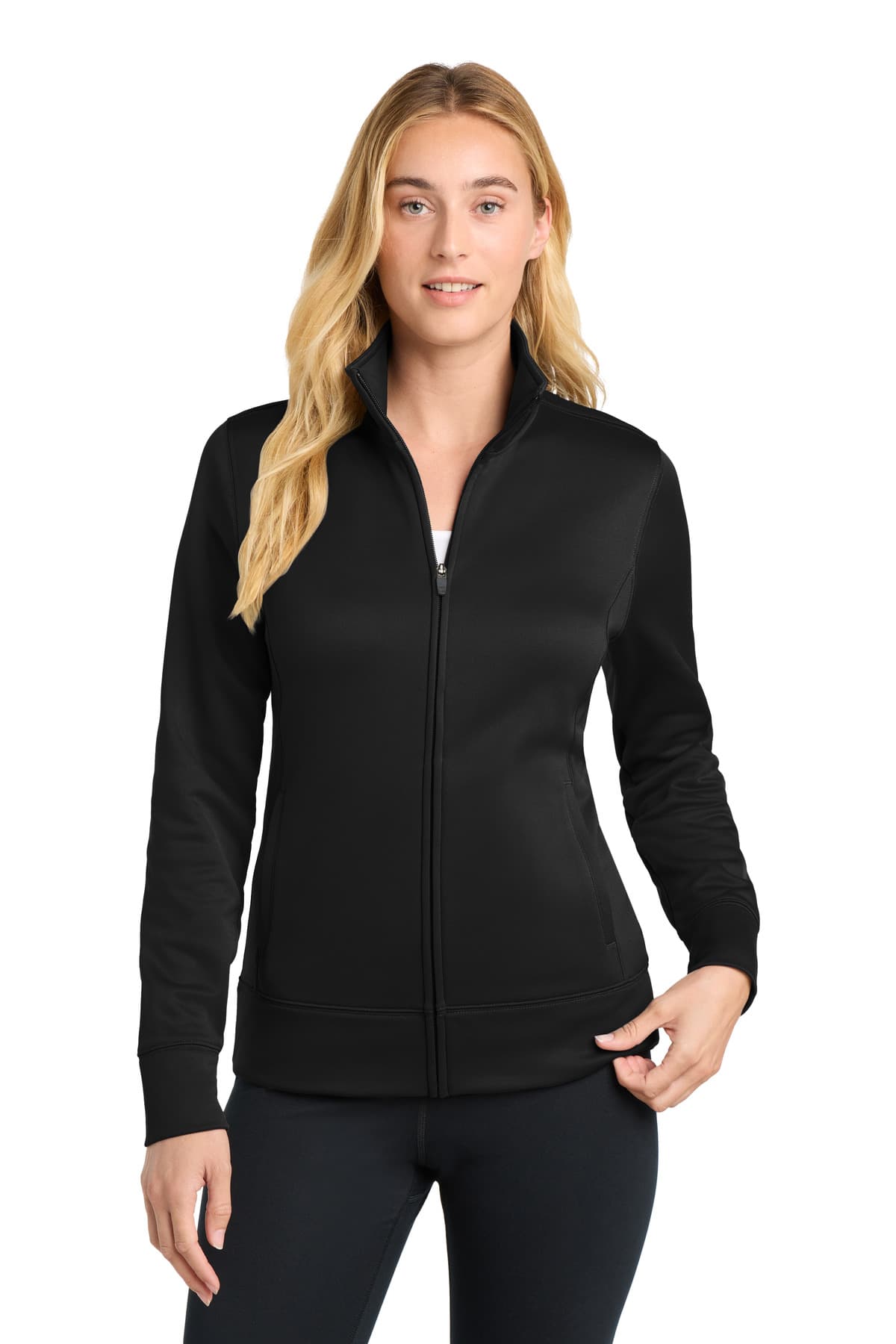 Sport-Tek ® Women's Sport-Wick ® Fleece Full-Zip Jacket. LST241 thumbnail 2
