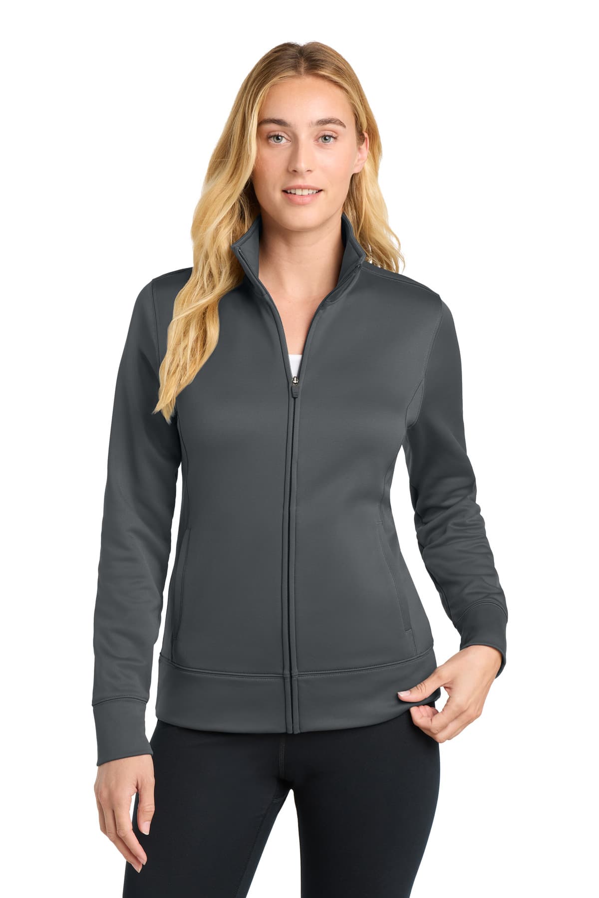 Sport-Tek ® Women's Sport-Wick ® Fleece Full-Zip Jacket. LST241 thumbnail 3