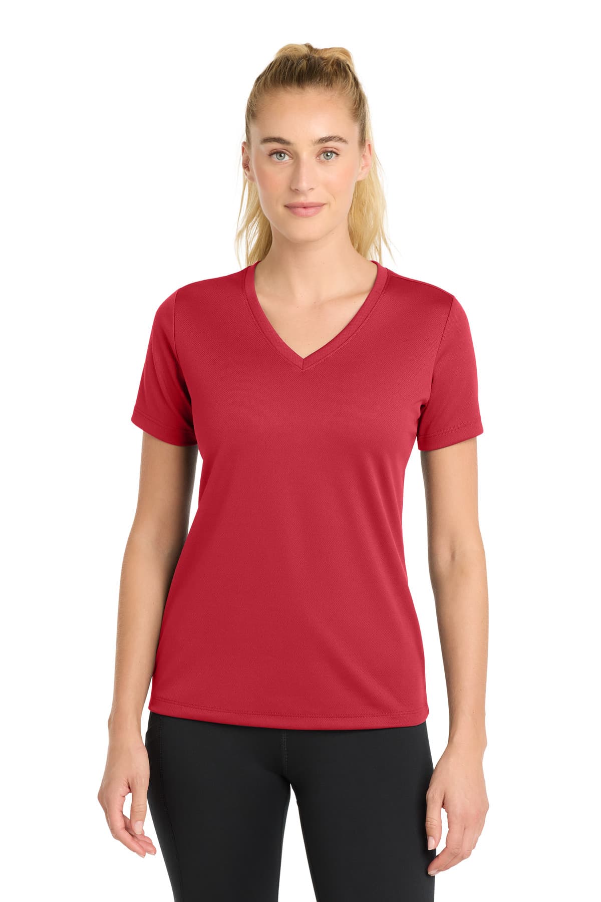 Sport-Tek ® Women's PosiCharge ® RacerMesh ® V-Neck Tee. LST340 thumbnail 3
