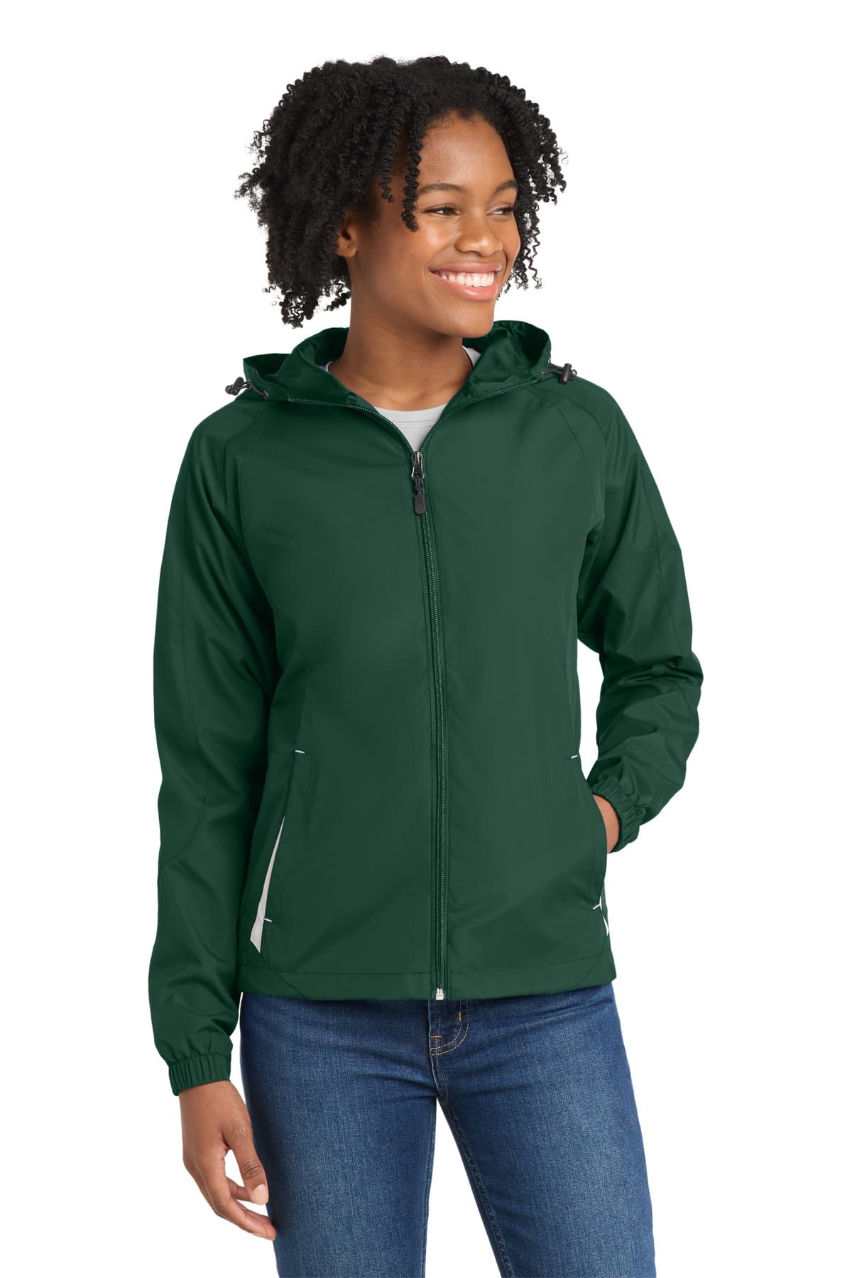 Sport-Tek ® Women's Colorblock Hooded Raglan Jacket. LST76 thumbnail 3