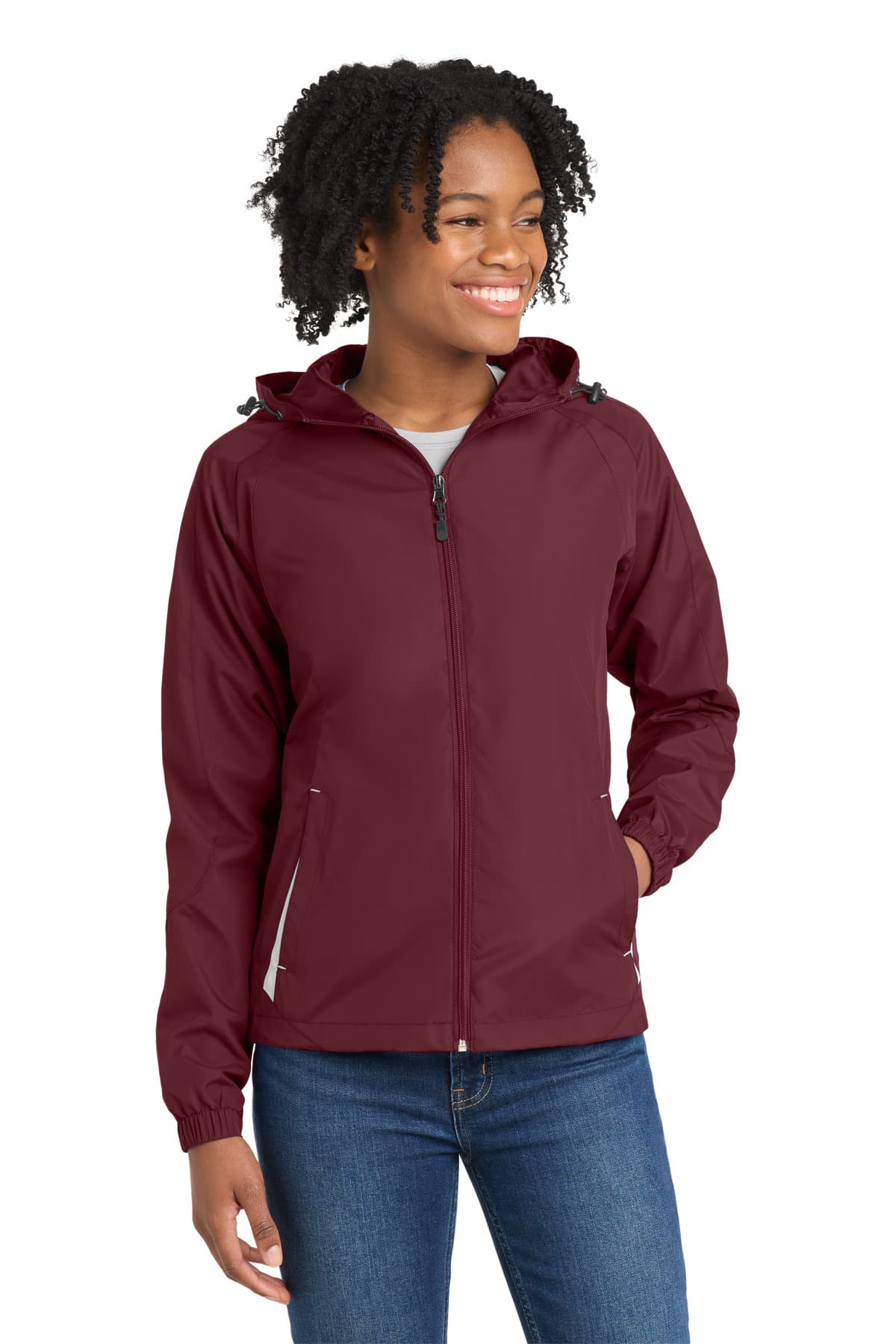 Sport-Tek ® Women's Colorblock Hooded Raglan Jacket. LST76 thumbnail 4