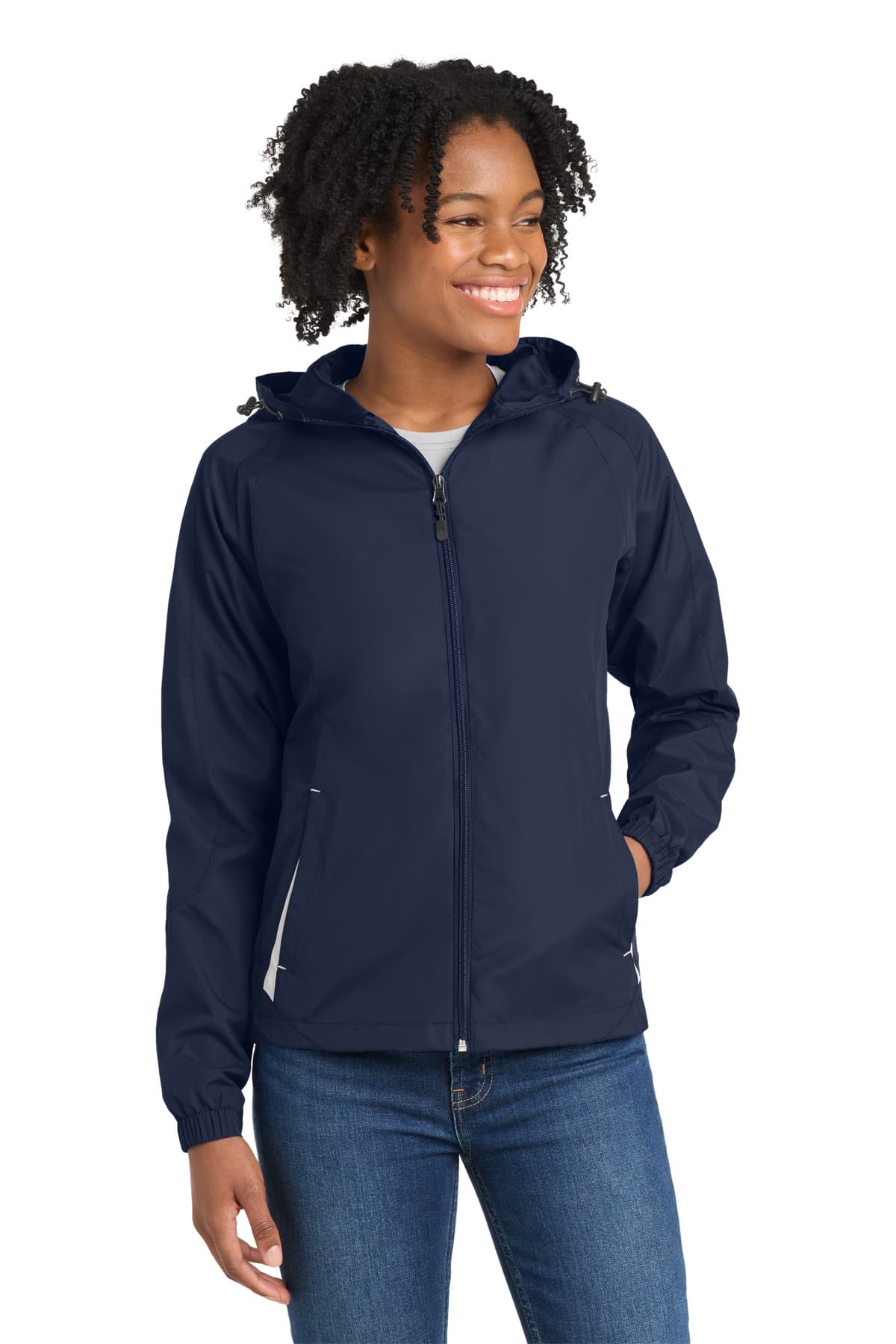 Sport-Tek ® Women's Colorblock Hooded Raglan Jacket. LST76 thumbnail 5