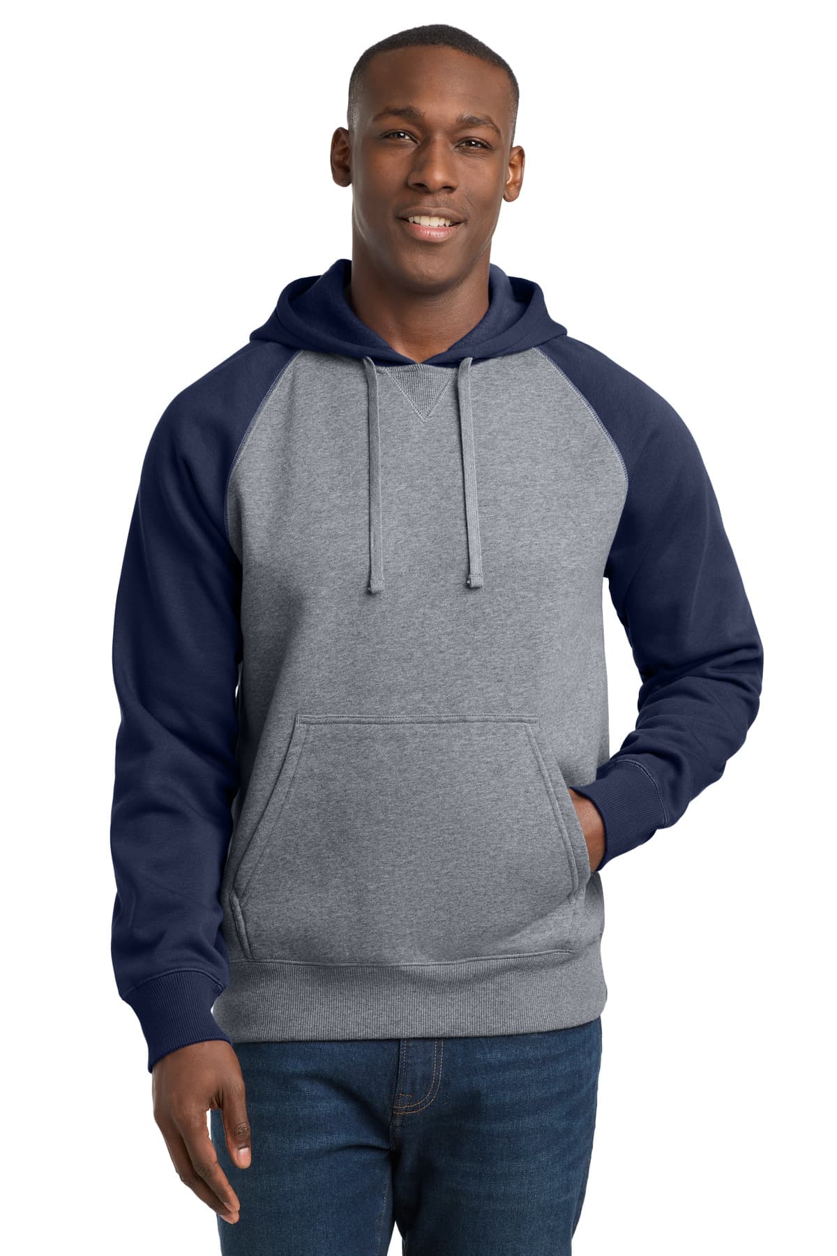 Sport-Tek ® Raglan Colorblock Pullover Hooded Sweatshirt. ST267 thumbnail 5