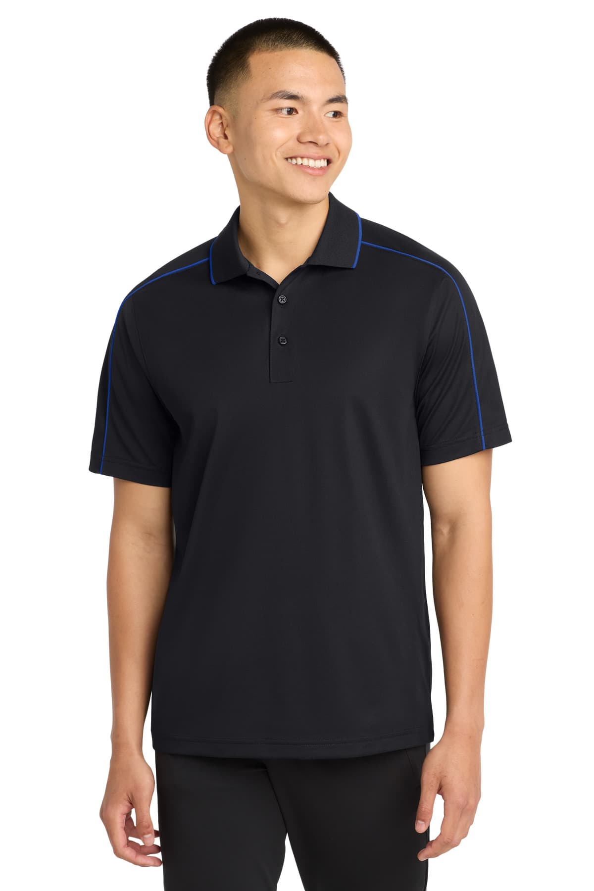 Sport-Tek ® Micropique Sport-Wick ® Piped Polo. ST653 thumbnail 3