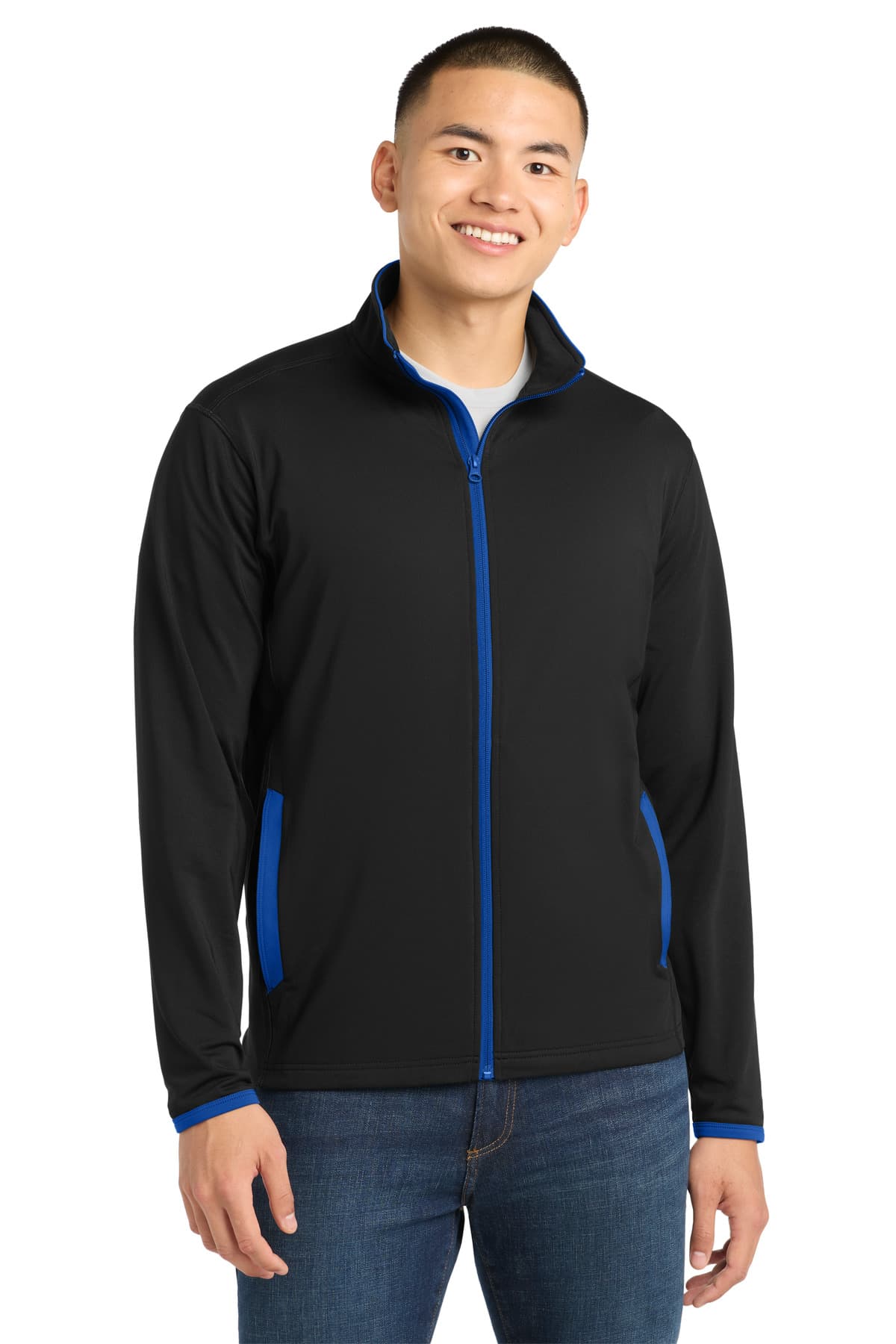 Sport-Tek ® Sport-Wick ® Stretch Contrast Full-Zip Jacket. ST853 thumbnail 4