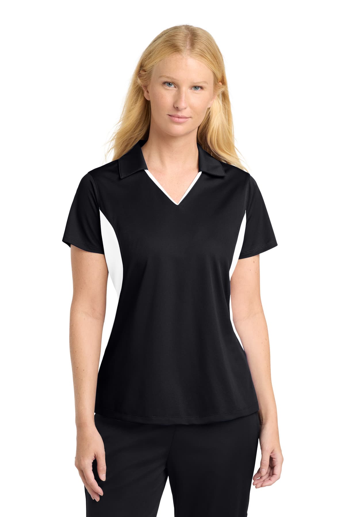 Sport-Tek ® Women's Side Blocked Micropique Sport-Wick ® Polo. LST655 thumbnail 2