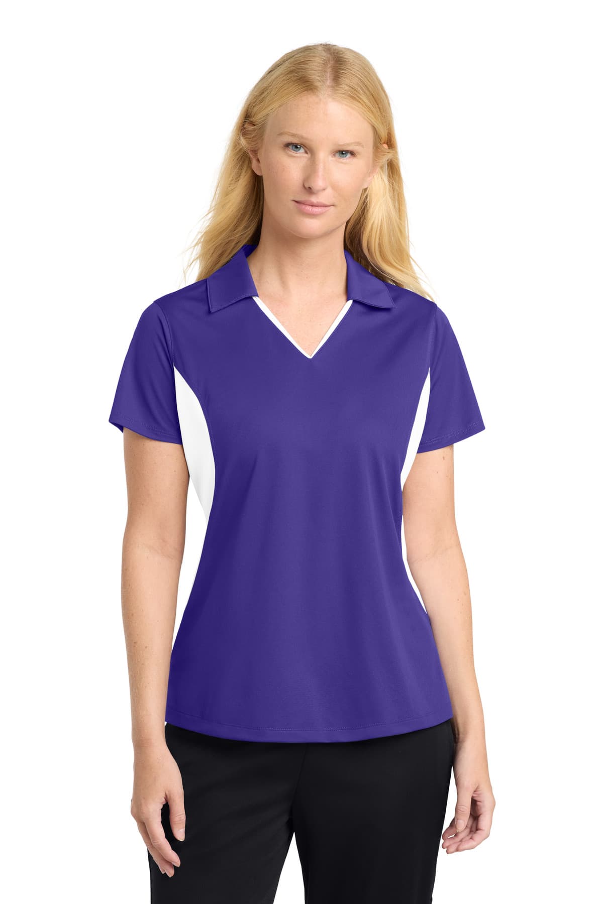 Sport-Tek ® Women's Side Blocked Micropique Sport-Wick ® Polo. LST655 thumbnail 4