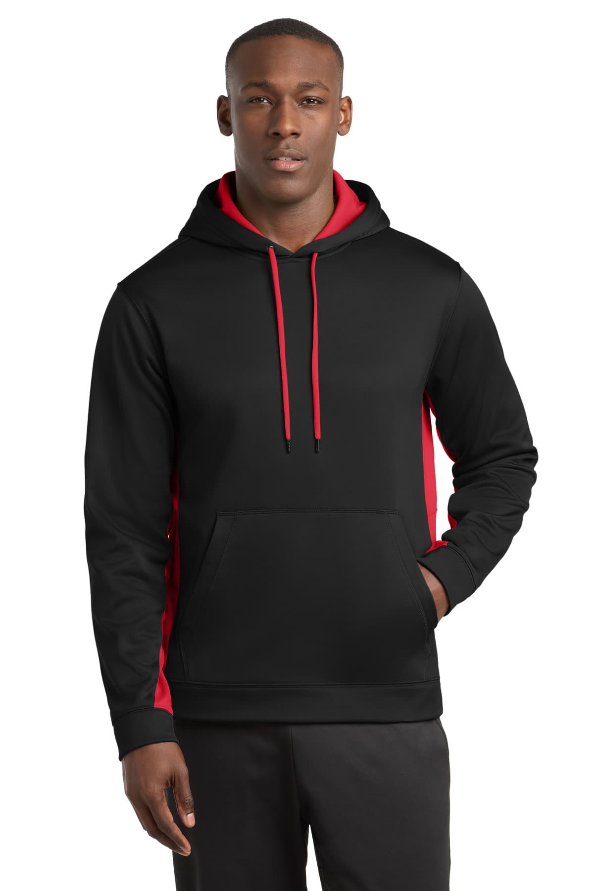 Sport-Tek ® Sport-Wick ® Fleece Colorblock Hooded Pullover. ST235 thumbnail 3