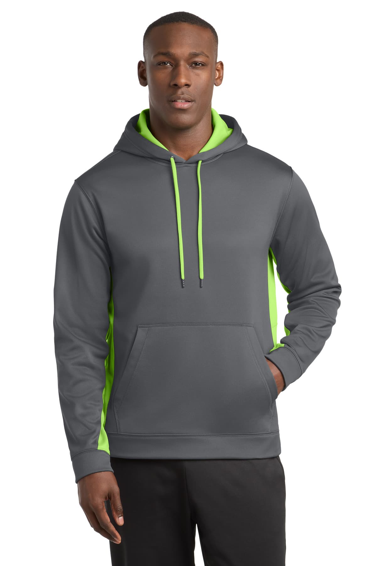 Sport-Tek ® Sport-Wick ® Fleece Colorblock Hooded Pullover. ST235 thumbnail 5