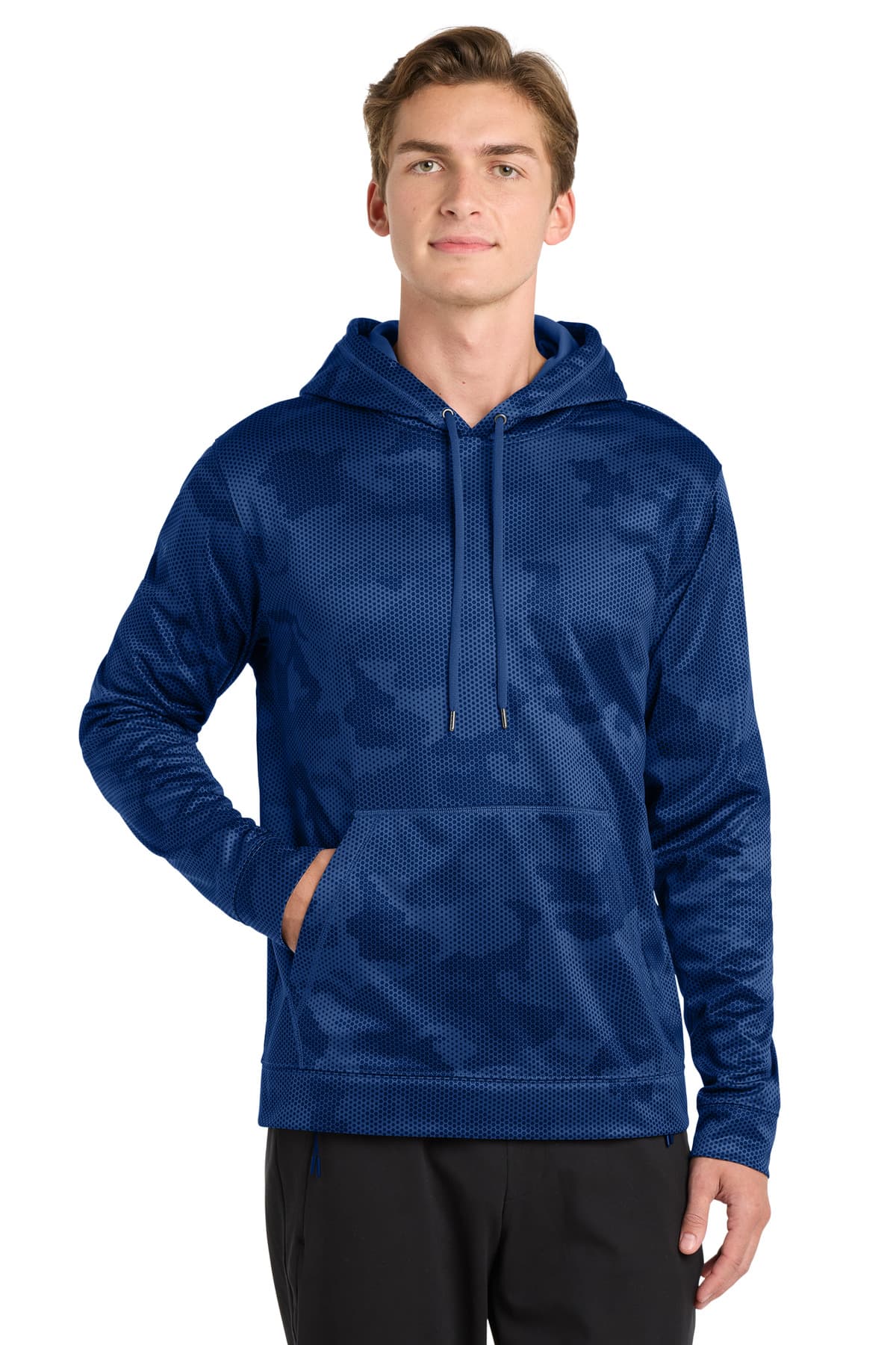 Sport-Tek ® Sport-Wick ® CamoHex Fleece Hooded Pullover. ST240 thumbnail 3