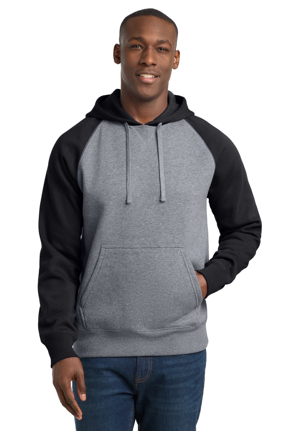 Sport-Tek ® Raglan Colorblock Pullover Hooded Sweatshirt. ST267 thumbnail 2