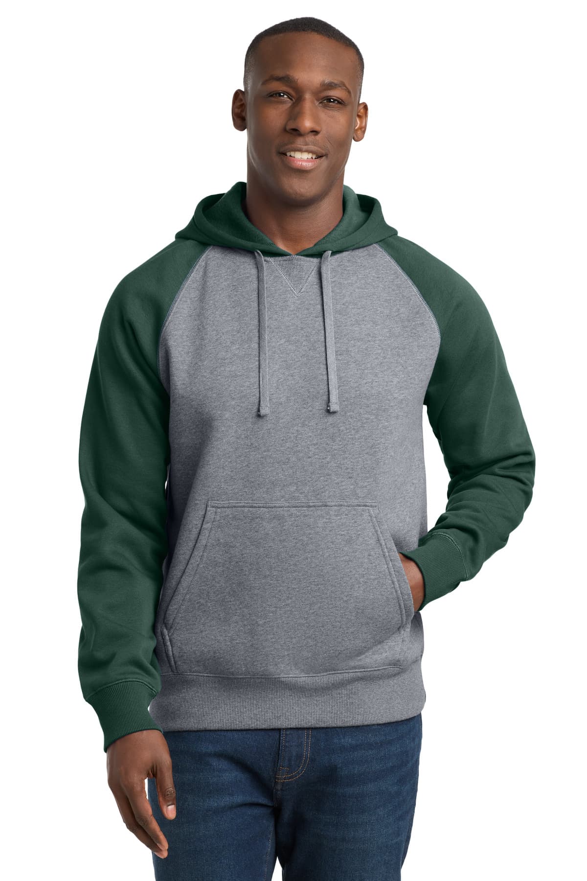 Sport-Tek ® Raglan Colorblock Pullover Hooded Sweatshirt. ST267 thumbnail 3