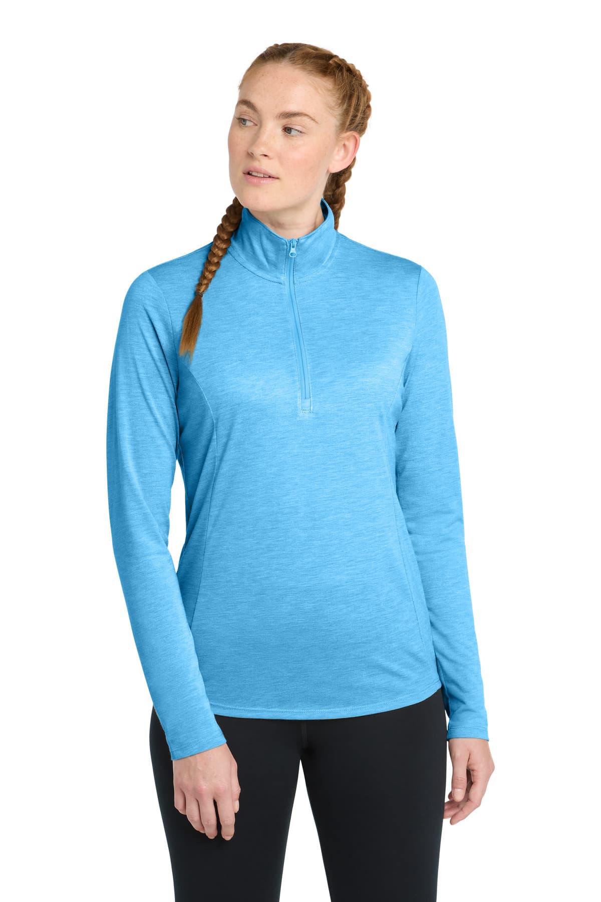Sport-Tek ® Women's PosiCharge ® Tri-Blend Wicking 1/4-Zip Pullover. LST407 thumbnail 5