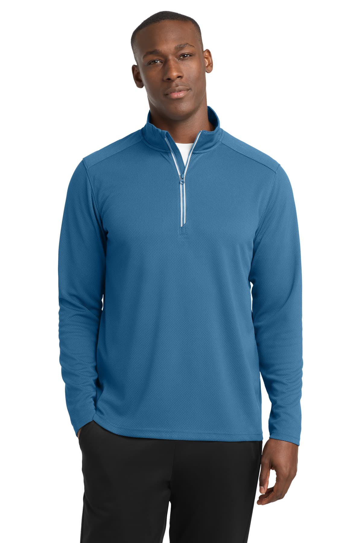 Sport-Tek ® Sport-Wick ® Textured 1/4-Zip Pullover. ST860 thumbnail 3