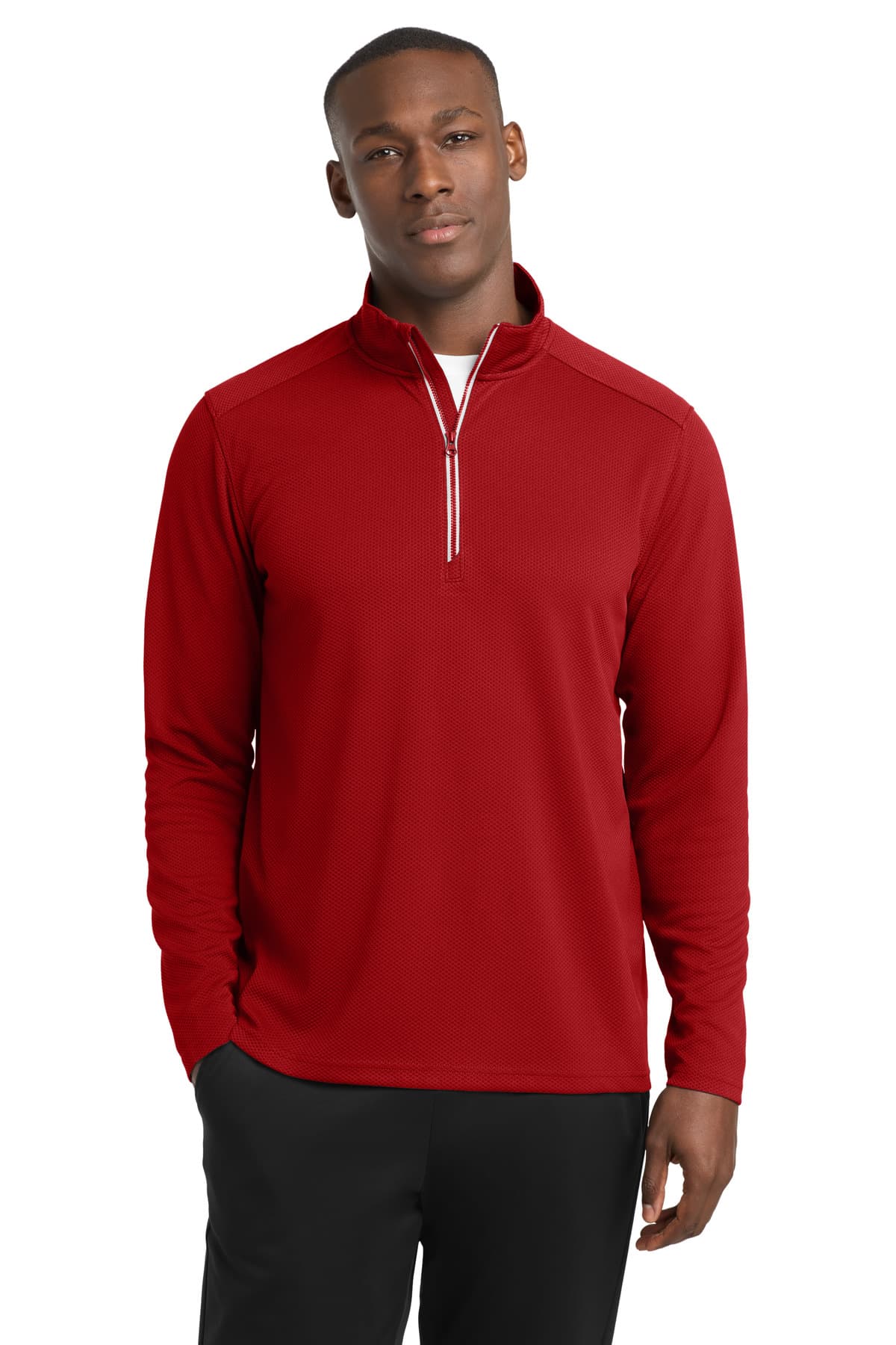 Sport-Tek ® Sport-Wick ® Textured 1/4-Zip Pullover. ST860 thumbnail 4