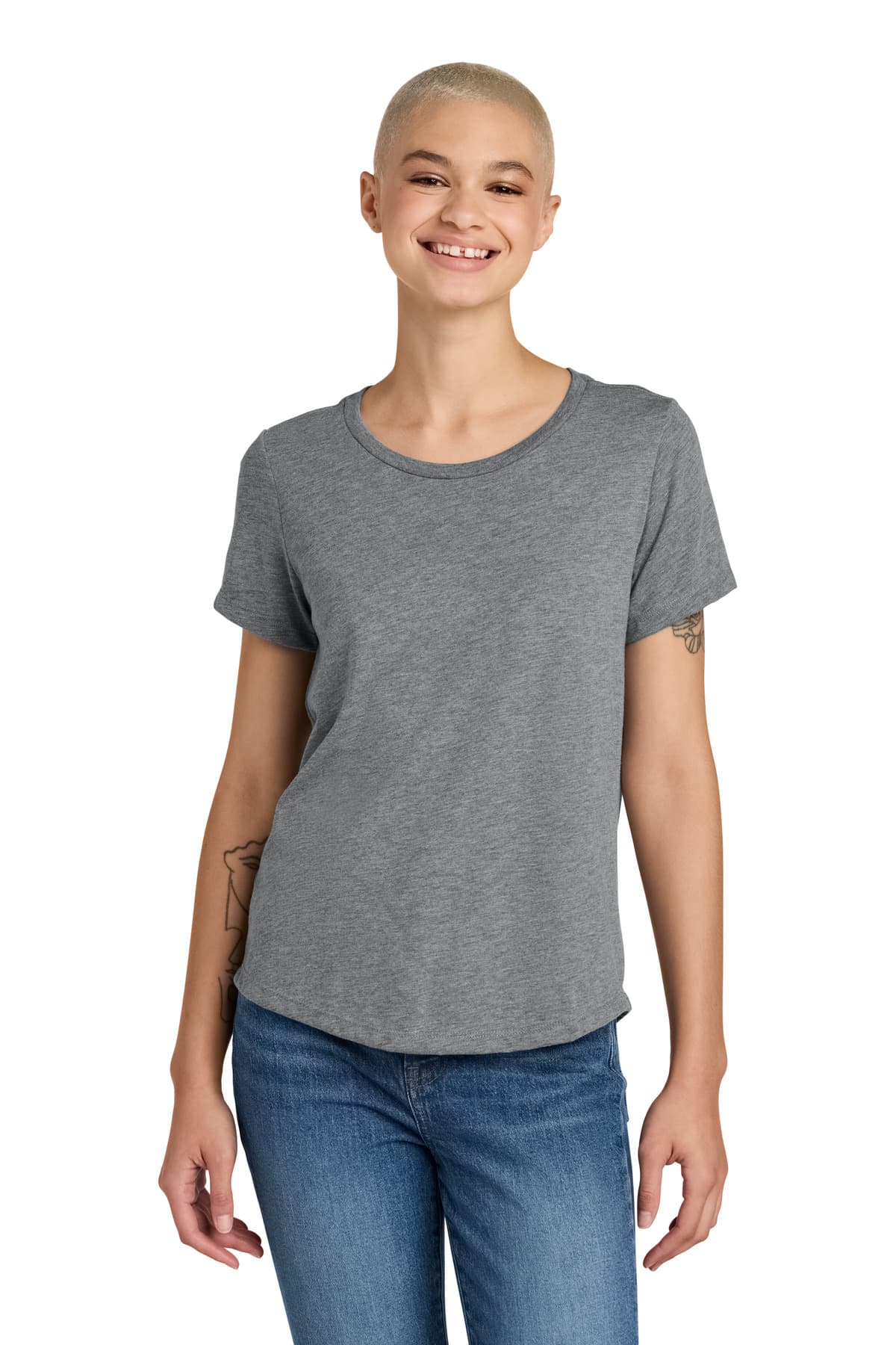 Allmade ® Women's Relaxed Tri-Blend Scoop Neck Tee AL2015 thumbnail 2