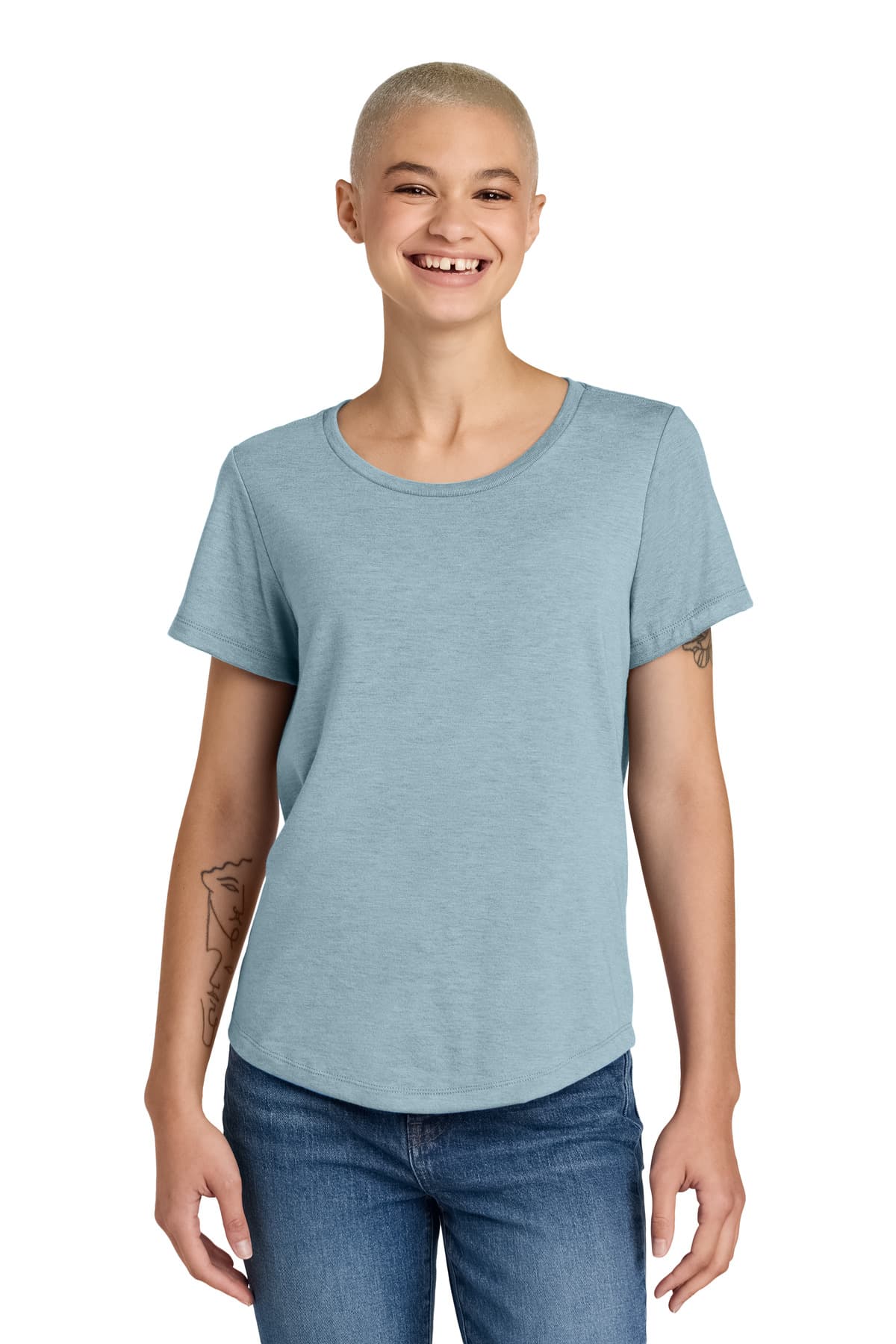 Allmade ® Women's Relaxed Tri-Blend Scoop Neck Tee AL2015 thumbnail 4
