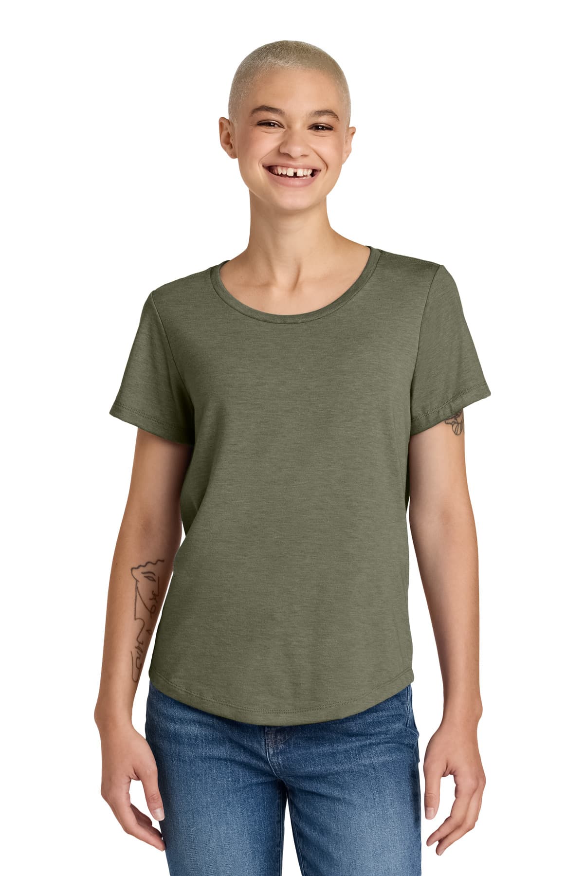 Allmade ® Women's Relaxed Tri-Blend Scoop Neck Tee AL2015 thumbnail 5