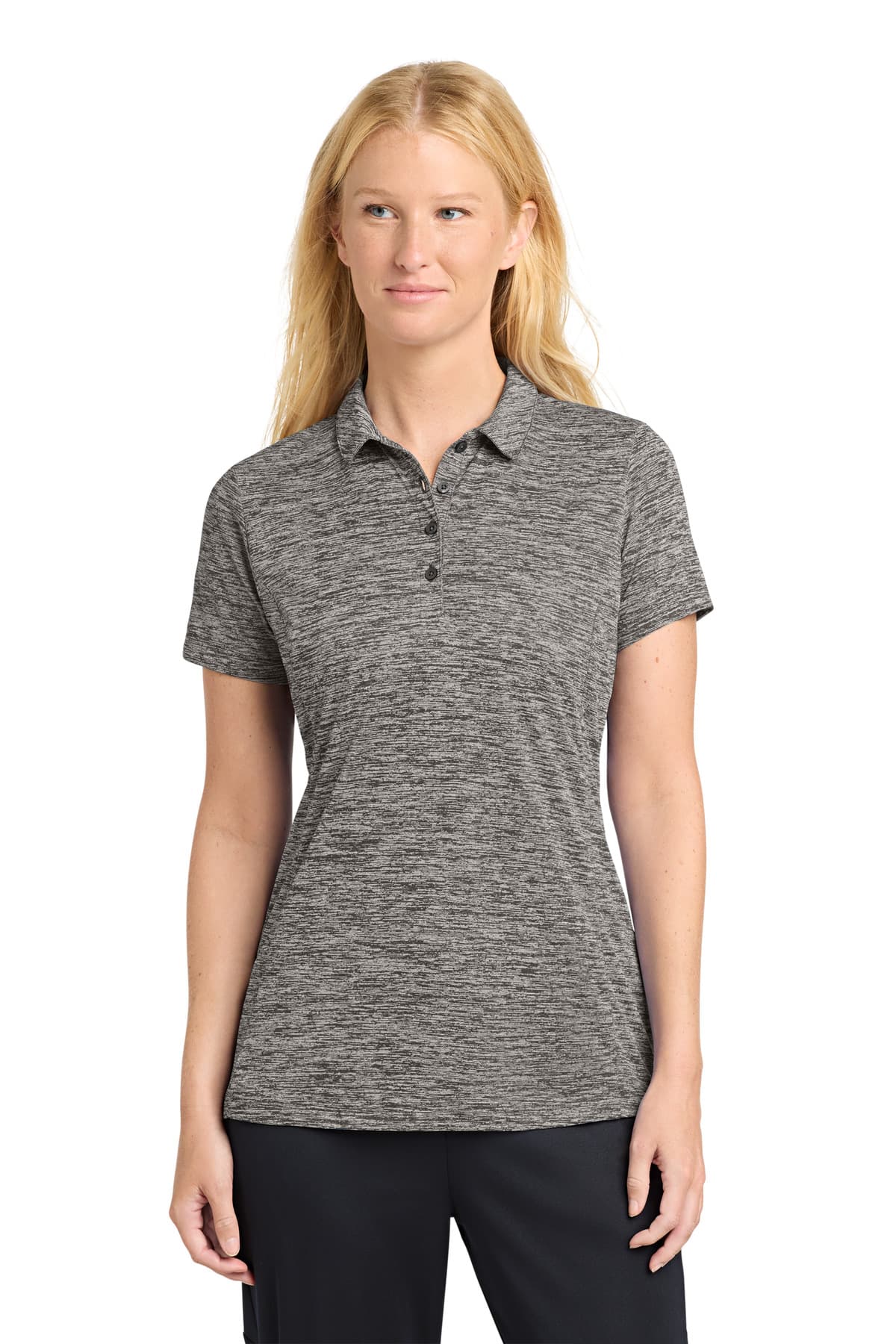 Sport-Tek ® Women's PosiCharge ® Electric Heather Polo. LST590 thumbnail 2