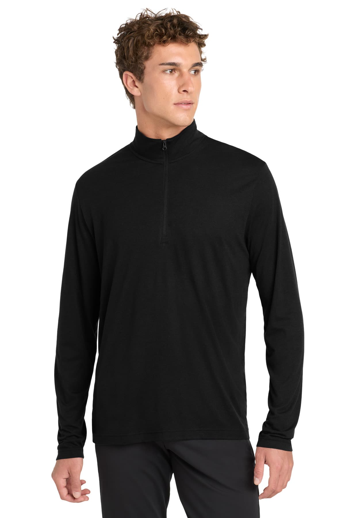 Sport-Tek ® PosiCharge ® Tri-Blend Wicking 1/4-Zip Pullover. ST407 thumbnail 2