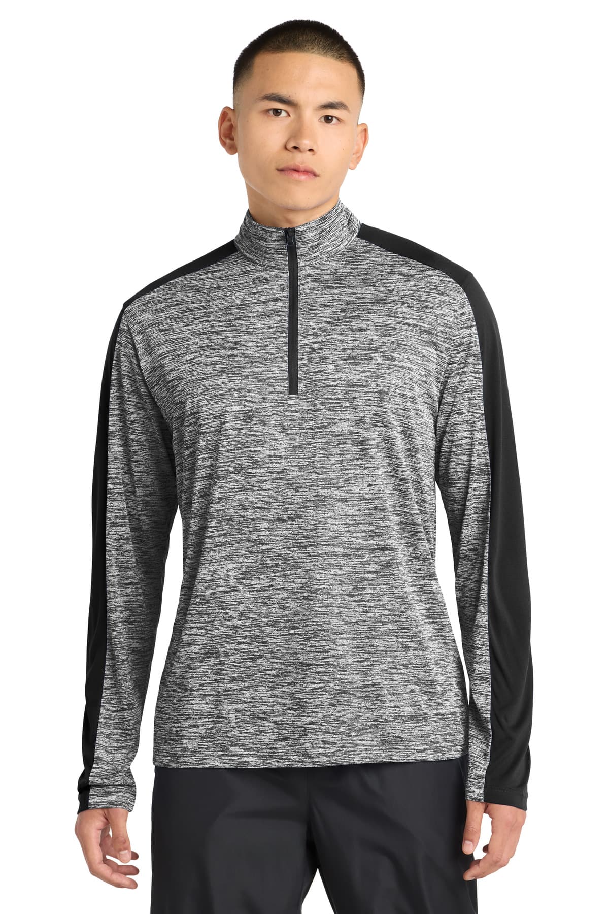 Sport-Tek ® PosiCharge ® Electric Heather Colorblock 1/4-Zip Pullover. ST397 thumbnail 2