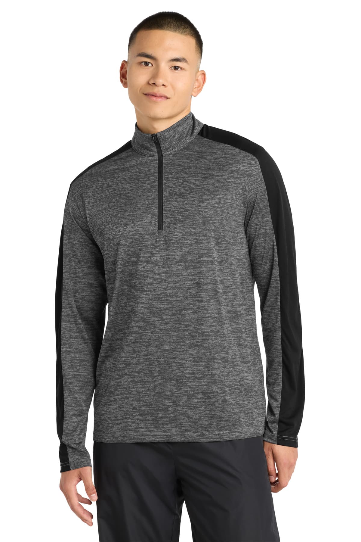 Sport-Tek ® PosiCharge ® Electric Heather Colorblock 1/4-Zip Pullover. ST397 thumbnail 3