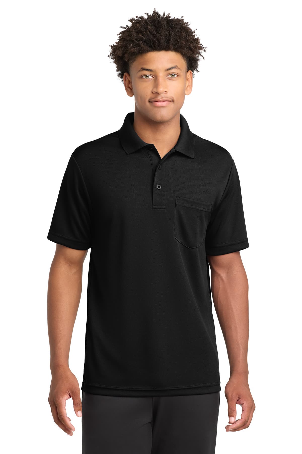 Sport-Tek ® PosiCharge ® RacerMesh ® Pocket Polo. ST640P thumbnail 2