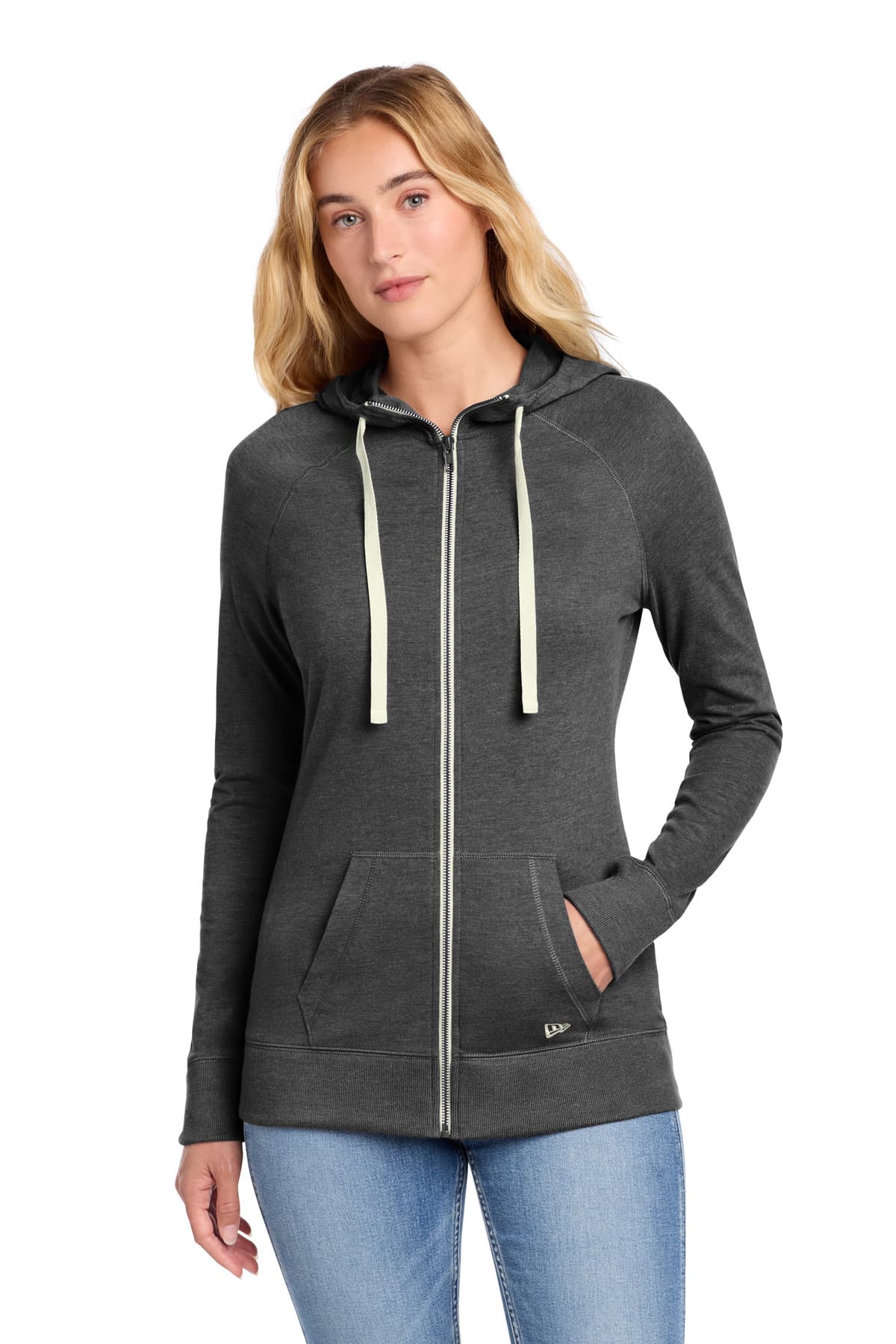 New Era ® Women's Sueded Cotton Blend Full-Zip Hoodie. LNEA122 thumbnail 2