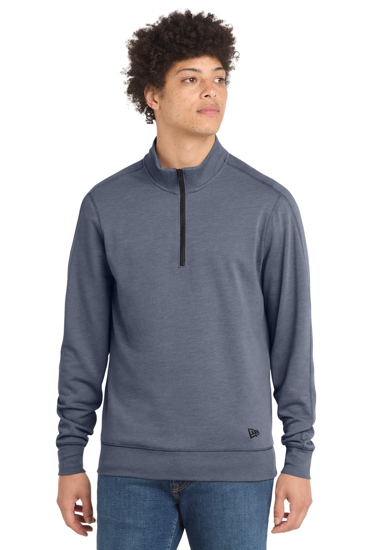 New Era ® Tri-Blend Fleece 1/4-Zip Pullover. NEA512 thumbnail 3