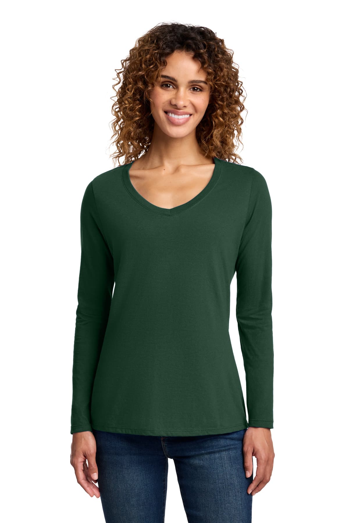 Port & Co  Women's Long Sleeve Fan Favorite V-Neck Tee. LPC450VLS thumbnail 5