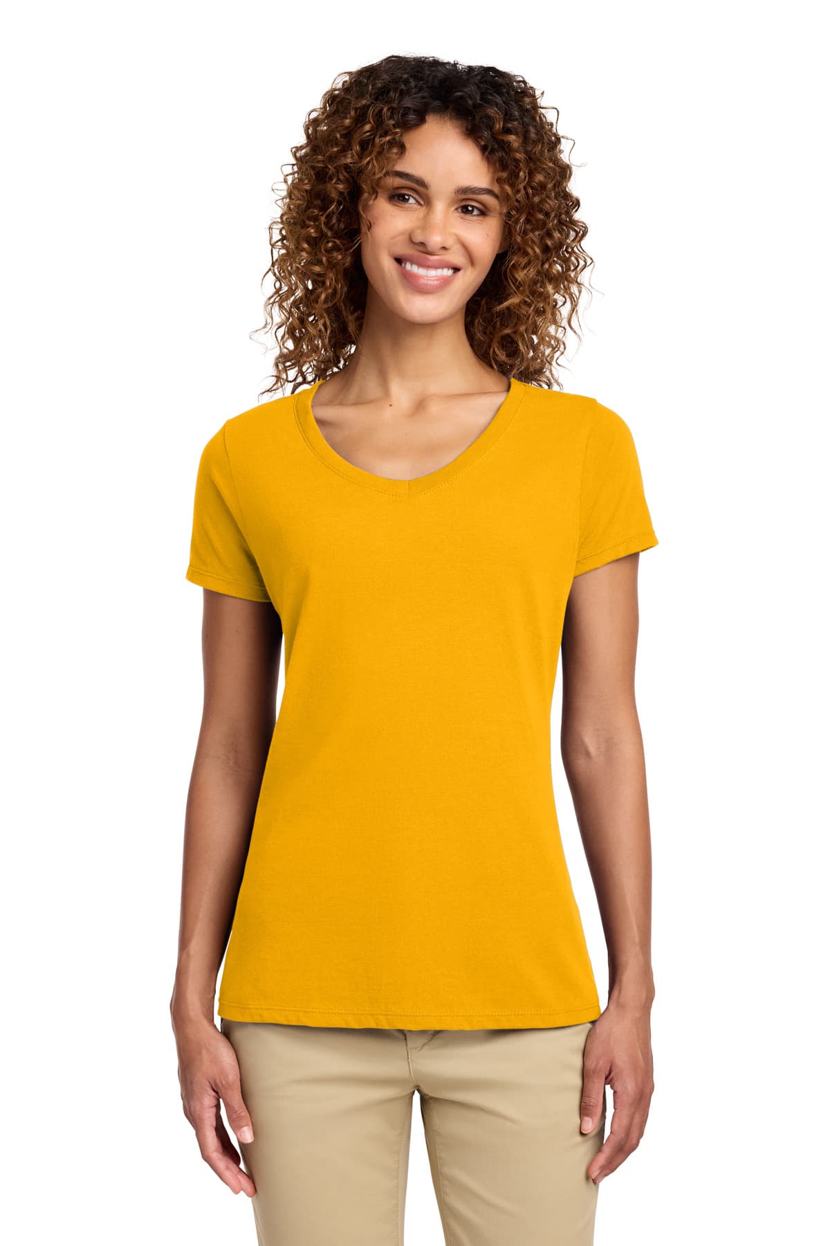 Port & Co  Women's Fan Favorite V-Neck Tee. LPC450V thumbnail 4