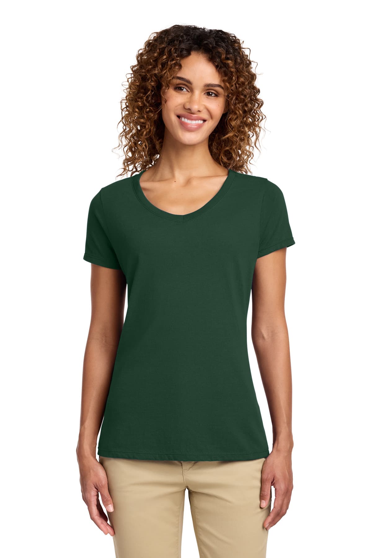 Port & Co ™ Women's Fan Favorite V-Neck Tee. LPC450V thumbnail 4