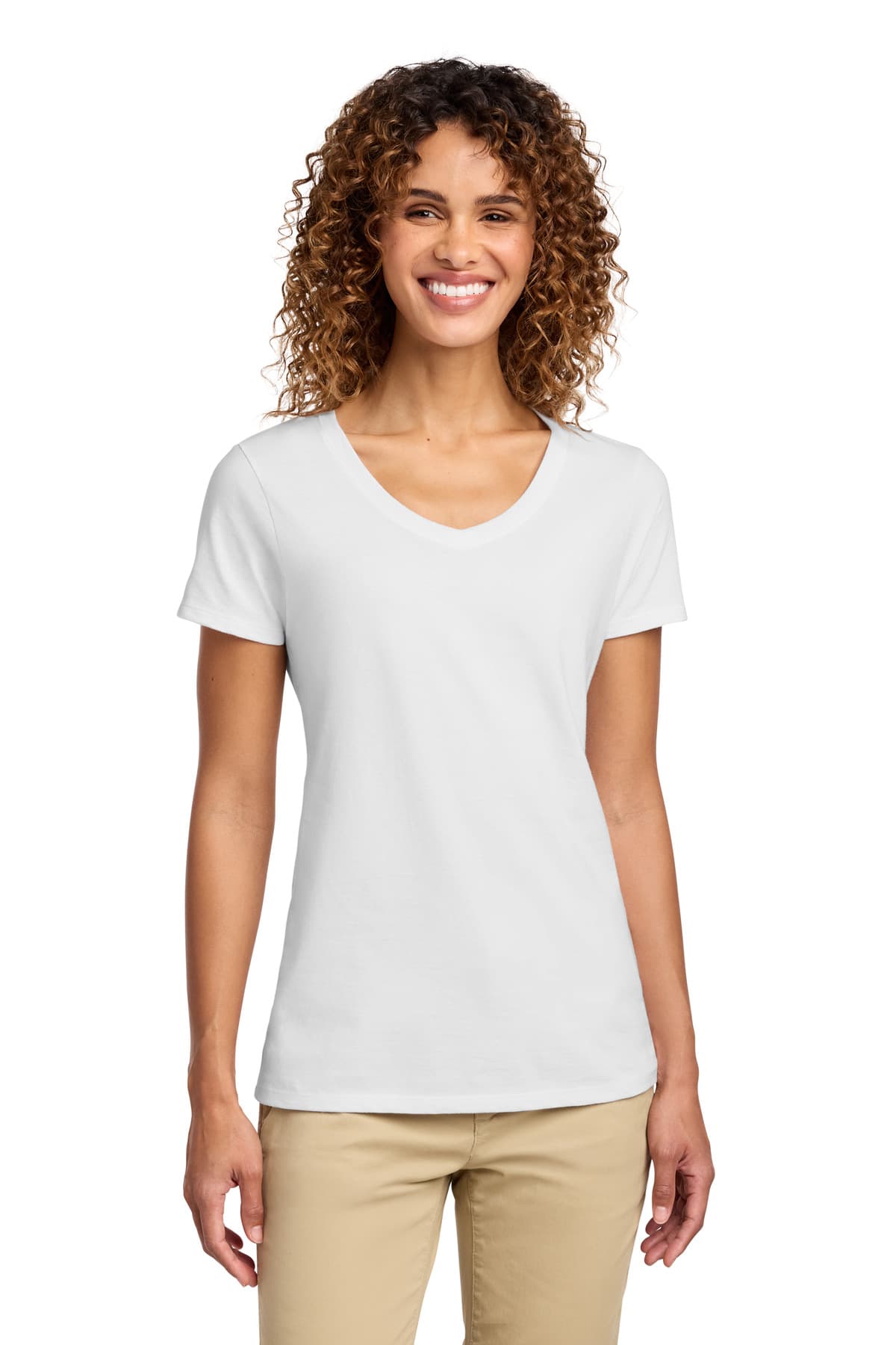 Port & Co  Women's Fan Favorite V-Neck Tee. LPC450V thumbnail 2